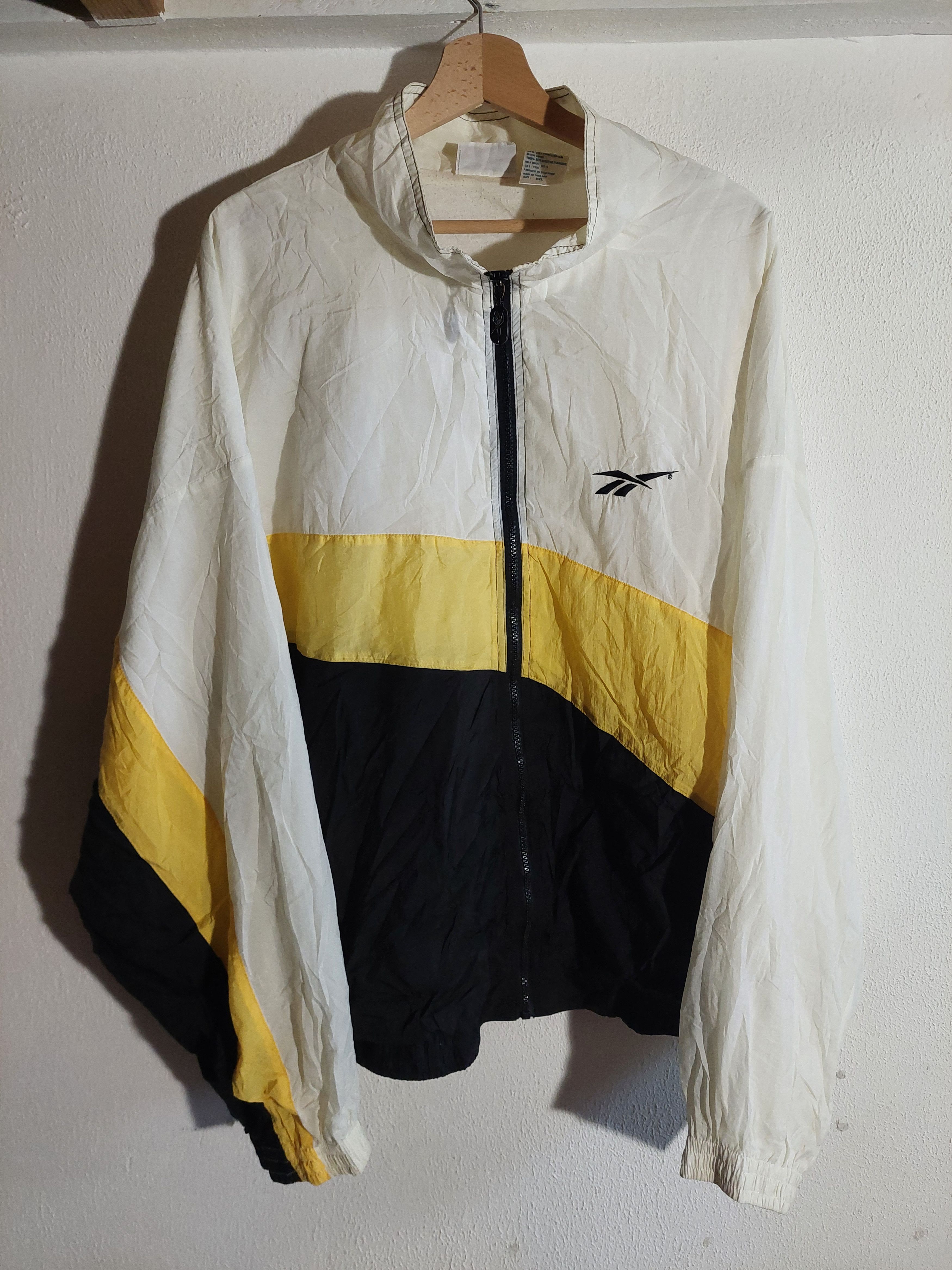 Reebok Vintage Reebok Track Jacket Yellow White Black Size XXL 90s Size US XXL / EU 58 / 5 - 2 Thumbnail