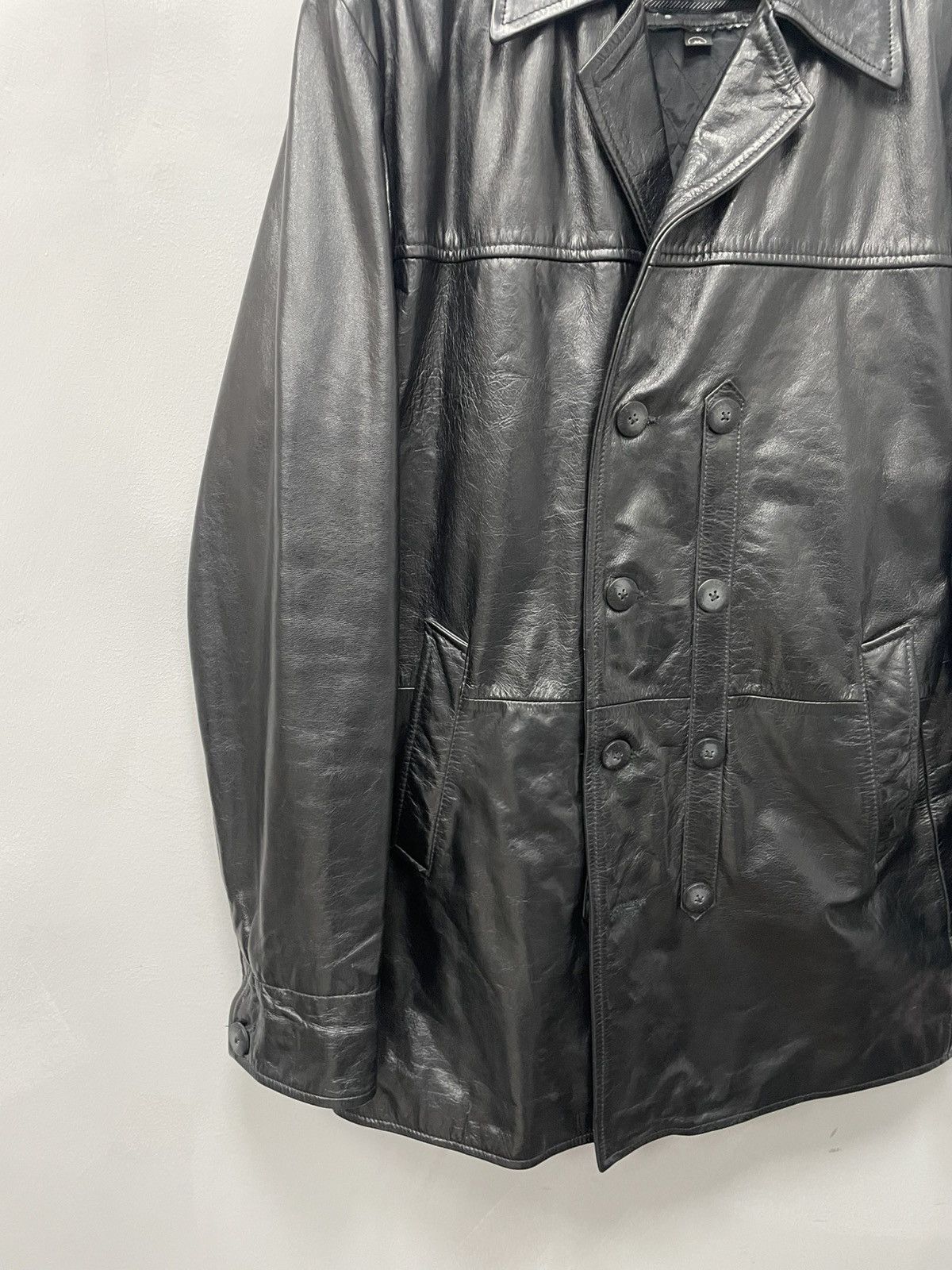 Leather × NFL Vintage Black Leather Coat I REDSKINS Japanese Brand Size US M / EU 48-50 / 2 - 3 Thumbnail