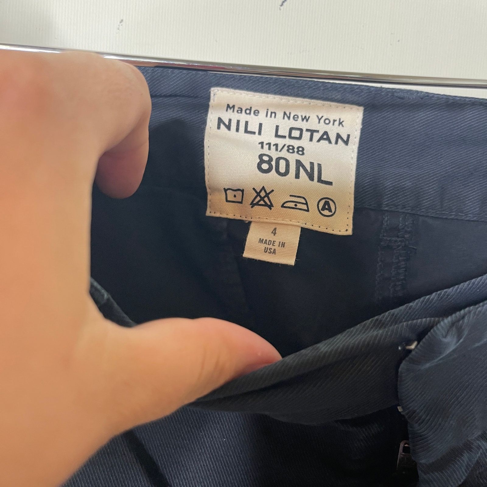 Nili Lotan Nili Lotan 111/88 faded black tomboy straight cropped pants Size 27" / US 4 / IT 40 - 2 Thumbnail