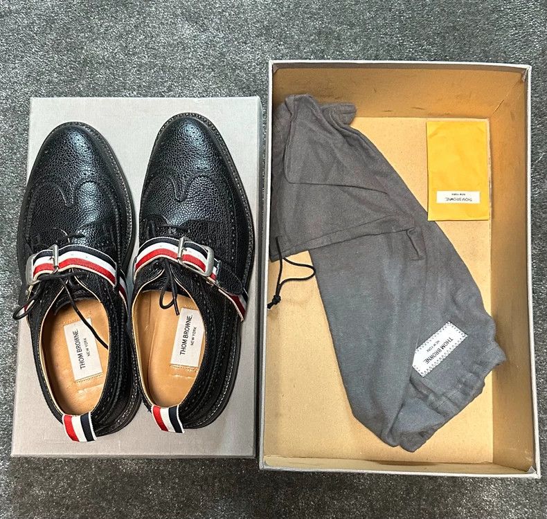 Thom Browne Thom Browne Battle color stripe tied leather shoes Size US 9 / EU 42 - 7 Thumbnail
