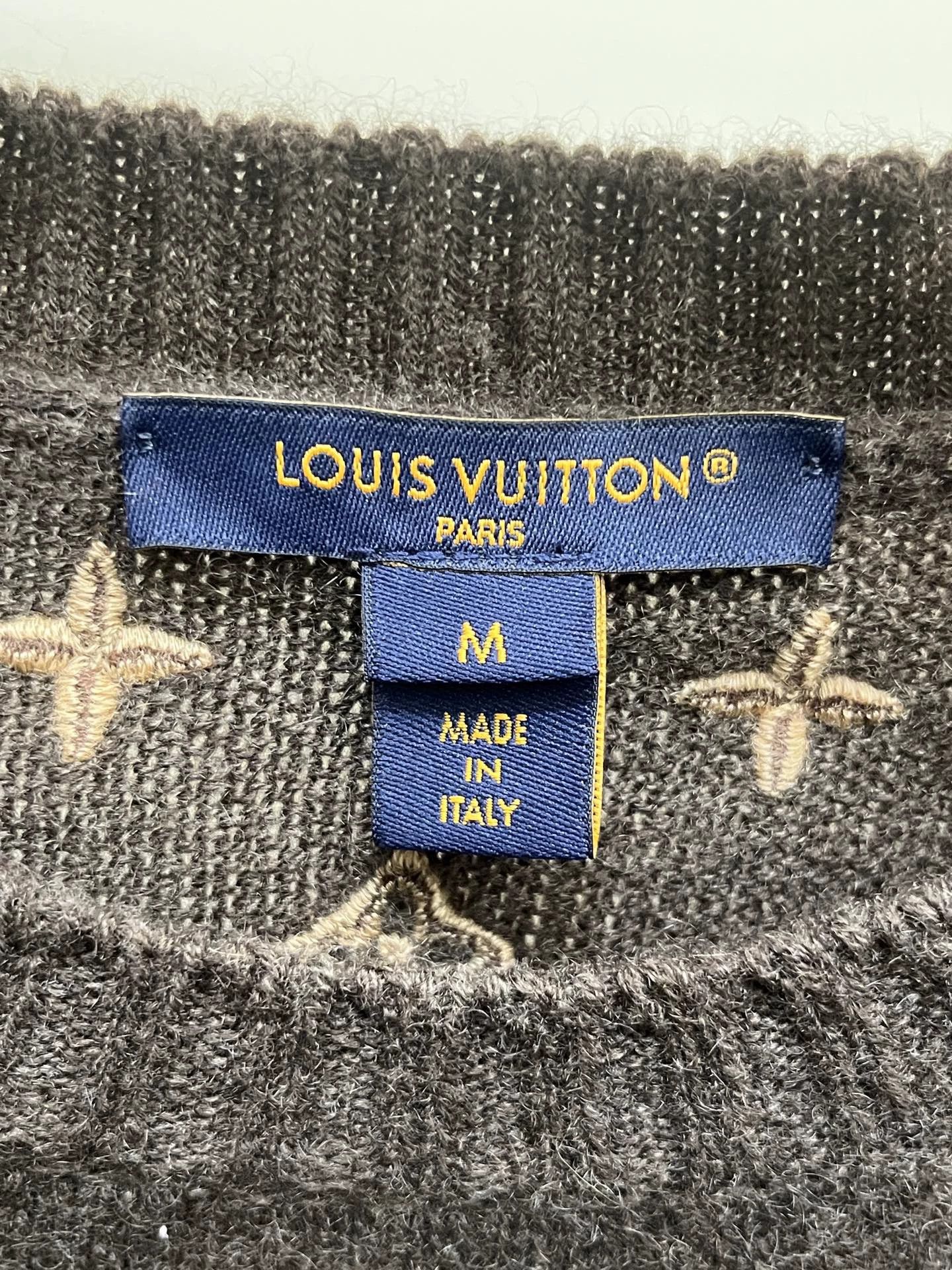 Louis Vuitton LV Monogram Embossed Brown Cashmere Sweater M 99 New Size M / US 6-8 / IT 42-44 - 8 Thumbnail
