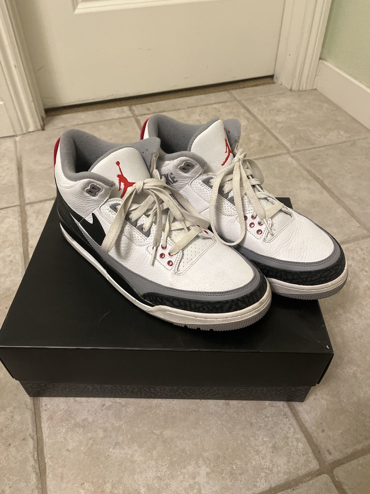 image of Air Jordan 3 Tinker Hatfield Shoes, Men's (Size 11)