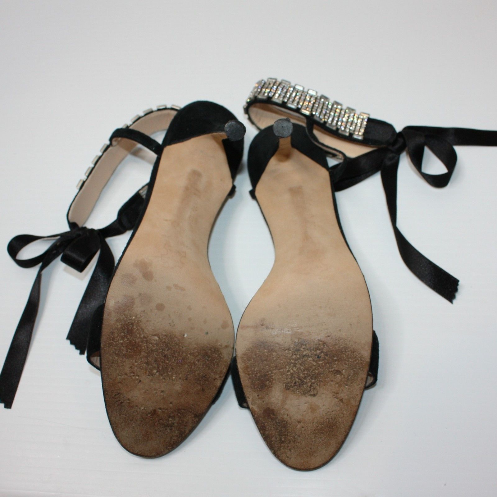 Manolo Blahnik Exclusive Black with Crystal Embellishments Sandals US 10 Size US 10 / IT 40 - 7 Thumbnail