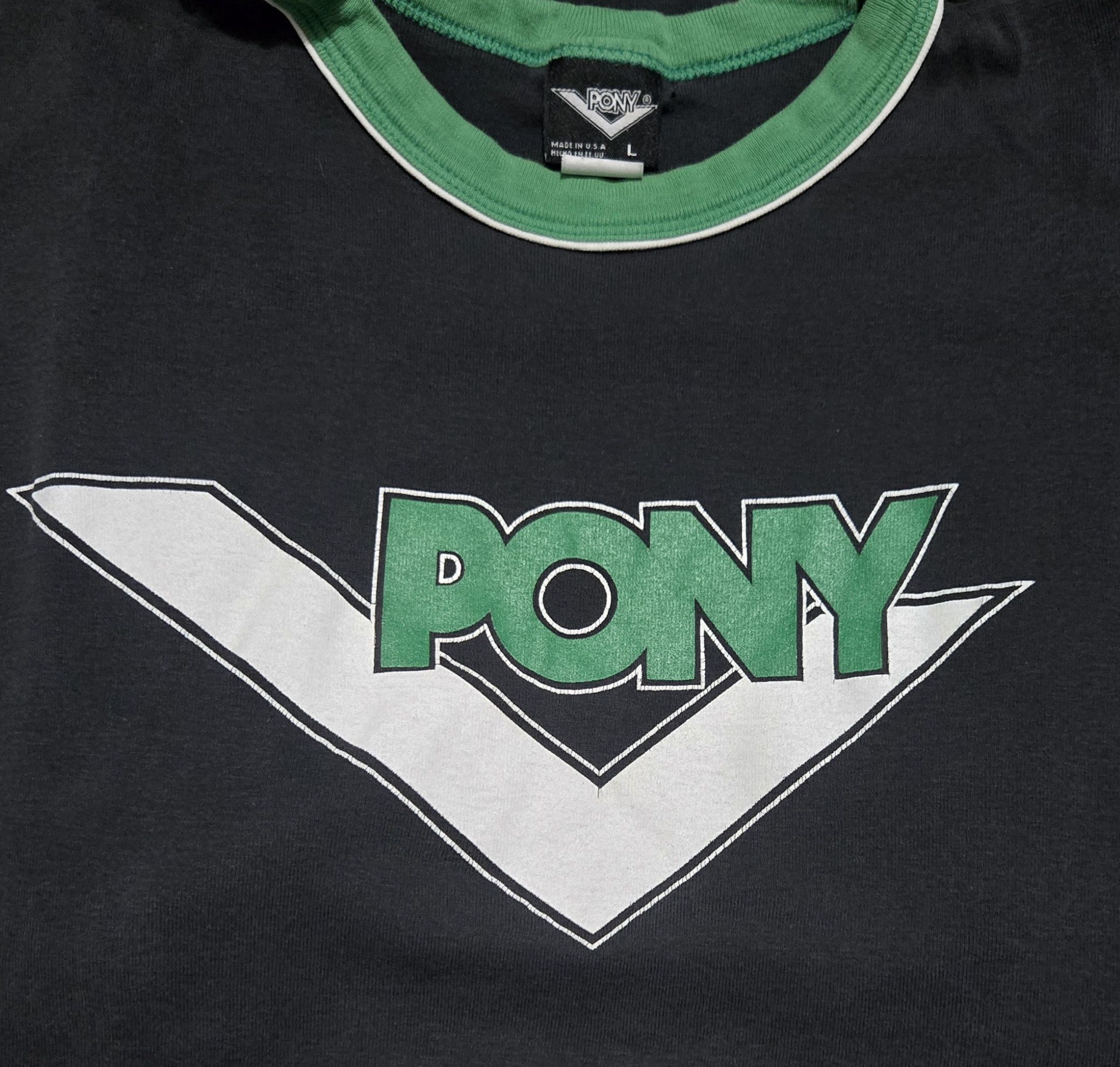 PONY Pony Late 90s/Early 00s Ringer T-shirt Size US L / EU 52-54 / 3 - 2 Thumbnail
