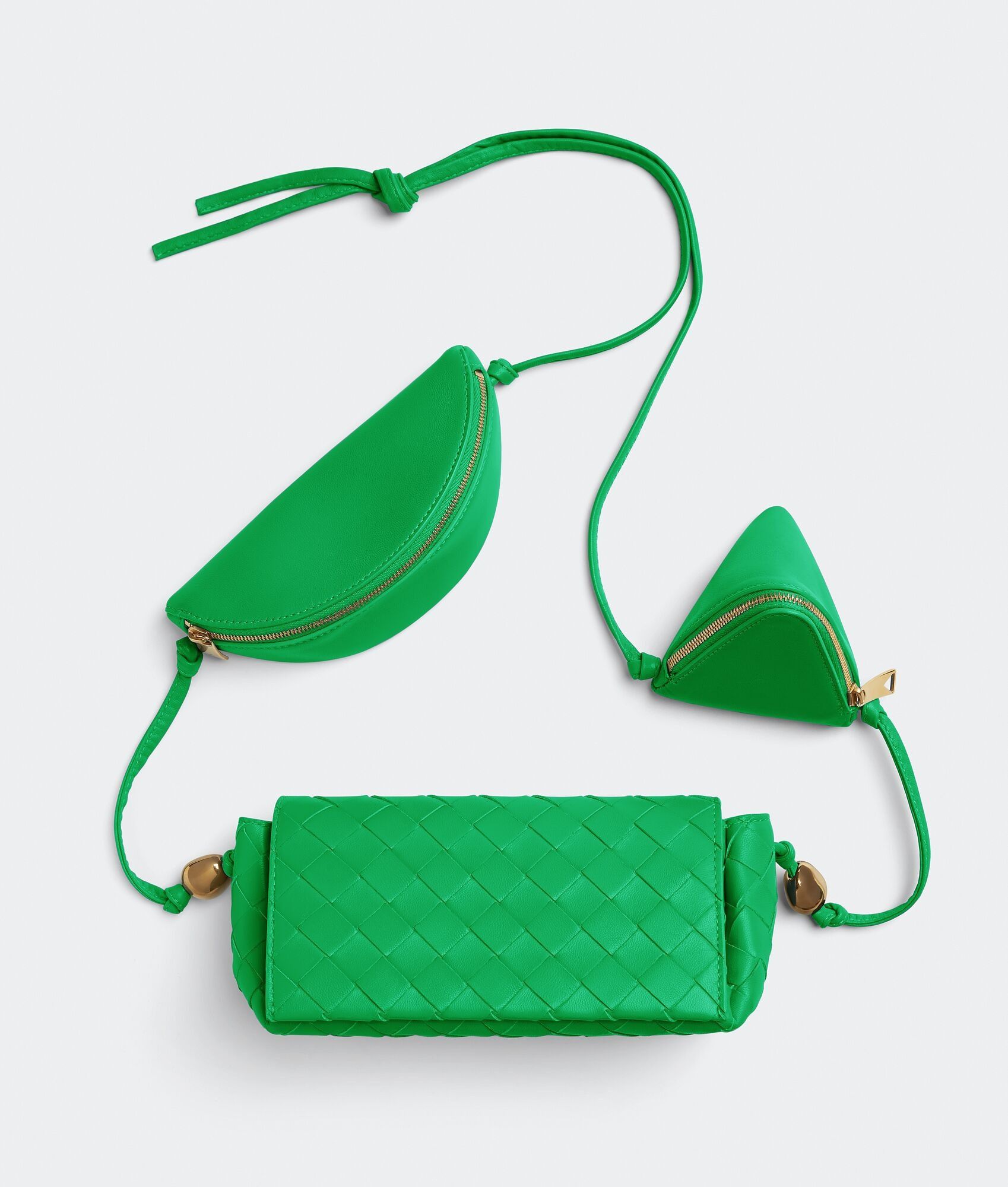 Bottega Veneta o1loc1c0824 Size: OS / Pouch On Strap in Green Size ONE SIZE - 1 Thumbnail