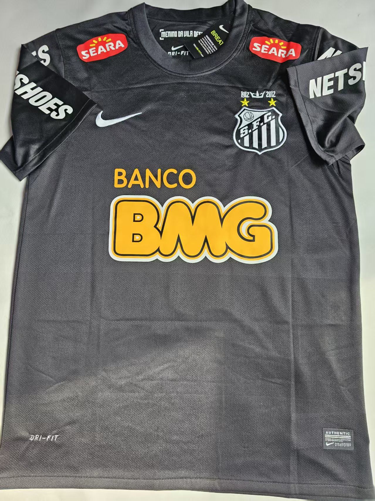 Other 2012 13 Santos FC #10 Neymar Jersey Black Size US XL / EU 56 / 4 - 2 Thumbnail