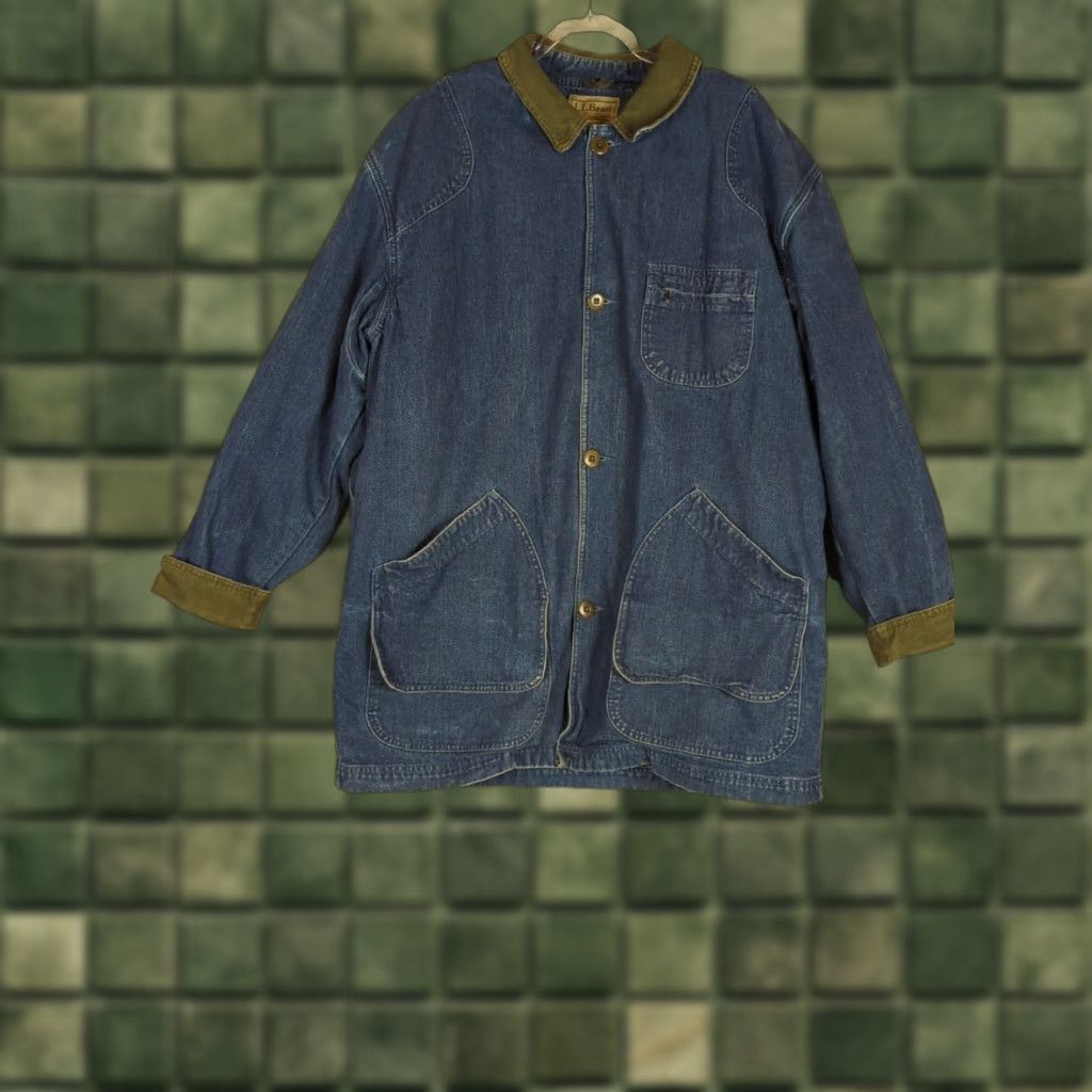 Vintage VINTAGE LL Bean Denim Barn Coat Men 2XL Tall Chore Jacket 90s Y2K denim coat blue Size US XXL / EU 58 / 5 - 1 Thumbnail