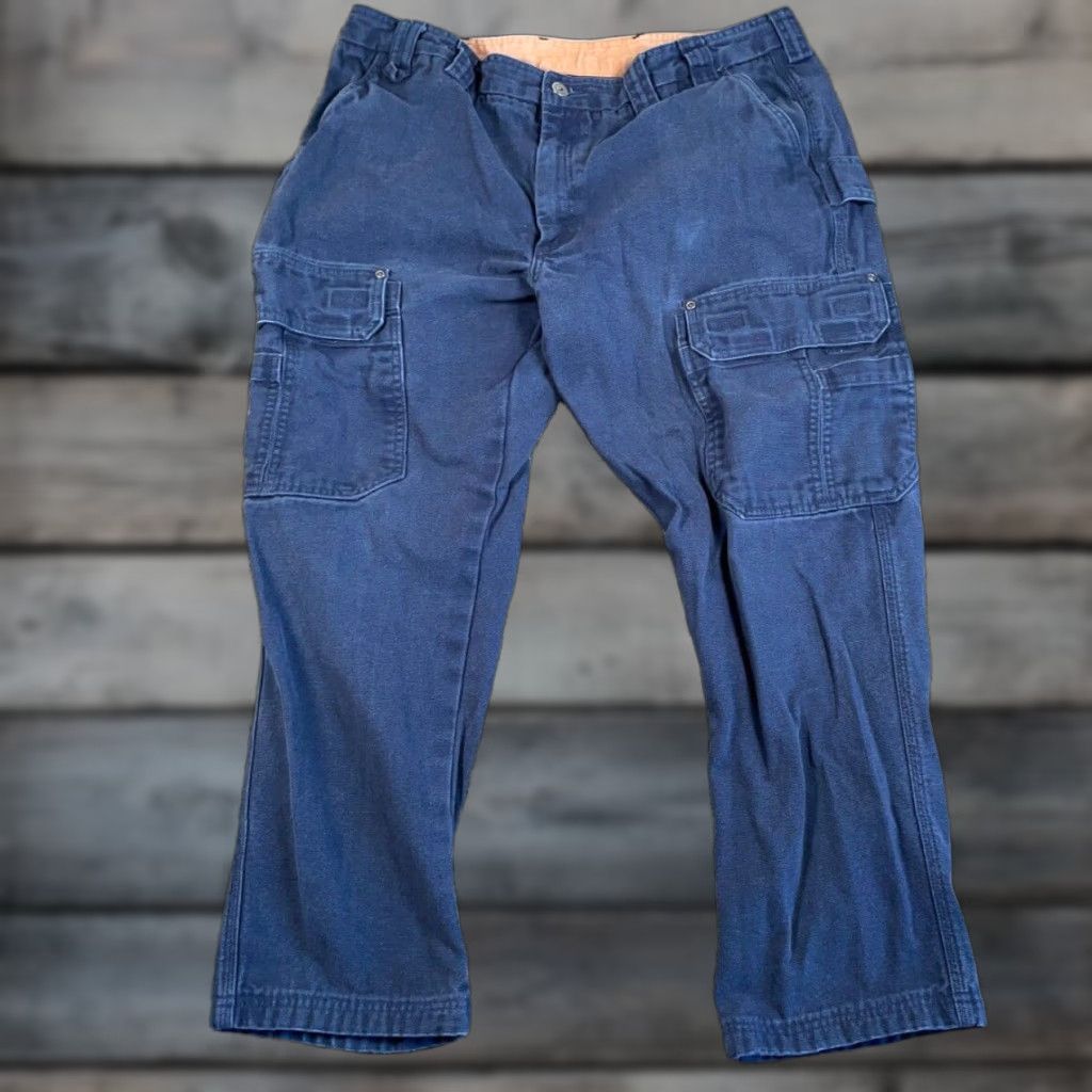 Vintage VINTAGE Duluth Men's Cargo Pants Workwear Relaxed Fit Blue Cotton 38 x 29 Outdoor Size US 38 / EU 54 - 1 Thumbnail