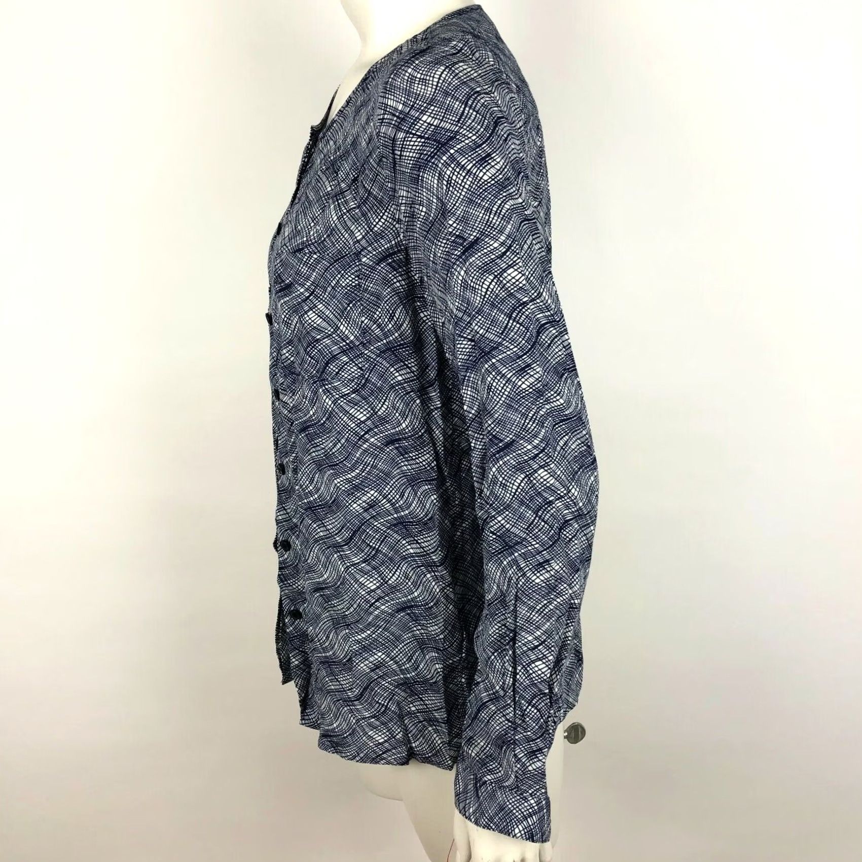 Boden Boden Blue Women's Button Front Long Sleeve Shirt Size XS / US 0-2 / IT 36-38 - 3 Thumbnail