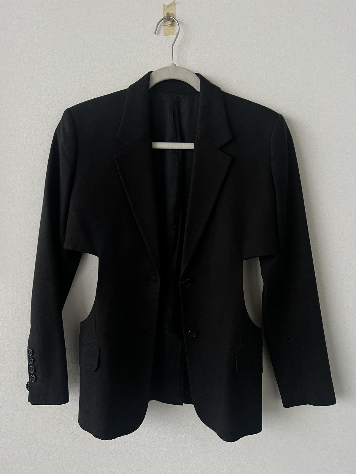 image of Helmut Lang X Shayne Oliver Cutout Blazer in Black, Women's (Size Small)