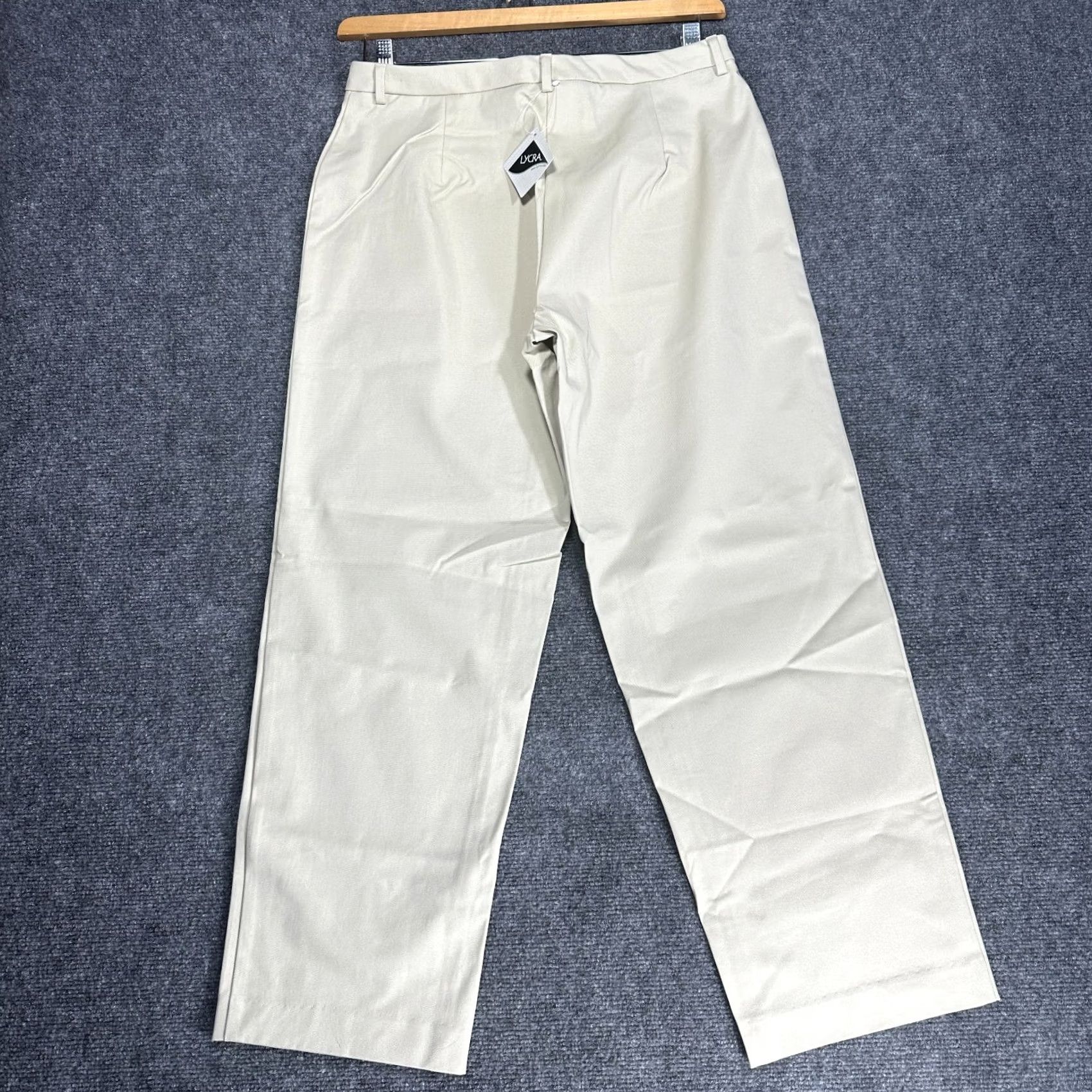 Vintage L.L. Bean Pants Womens 10 Petite Beige Cotton Stretch Chino Straight Pockets NEW Size 30" / US 8 / IT 44 - 5 Thumbnail