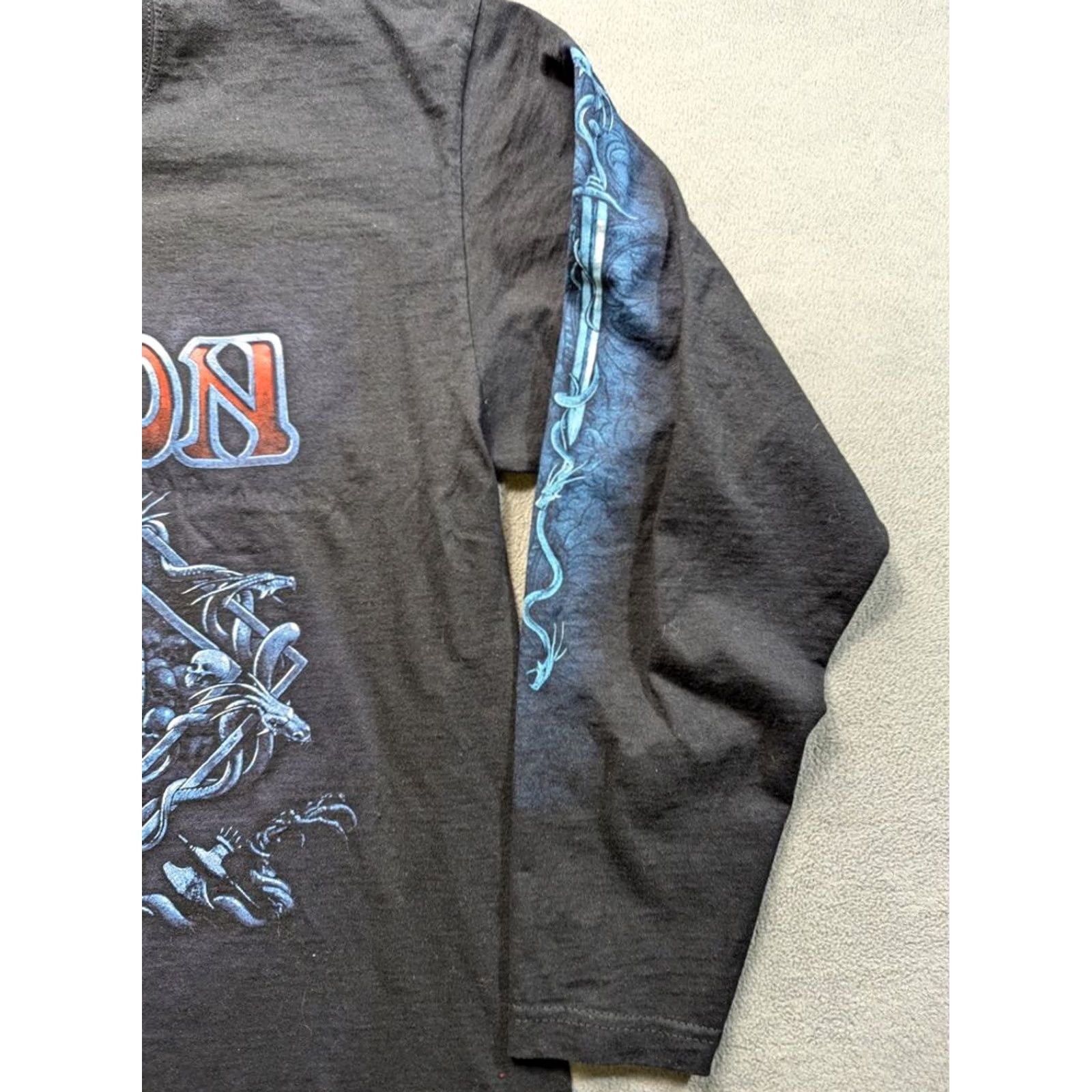Fruit Of The Loom Saxon World tour 2009 Fruit of the Loom Long Sleeve Shirt Black Mens Size L Size US L / EU 52-54 / 3 - 3 Thumbnail