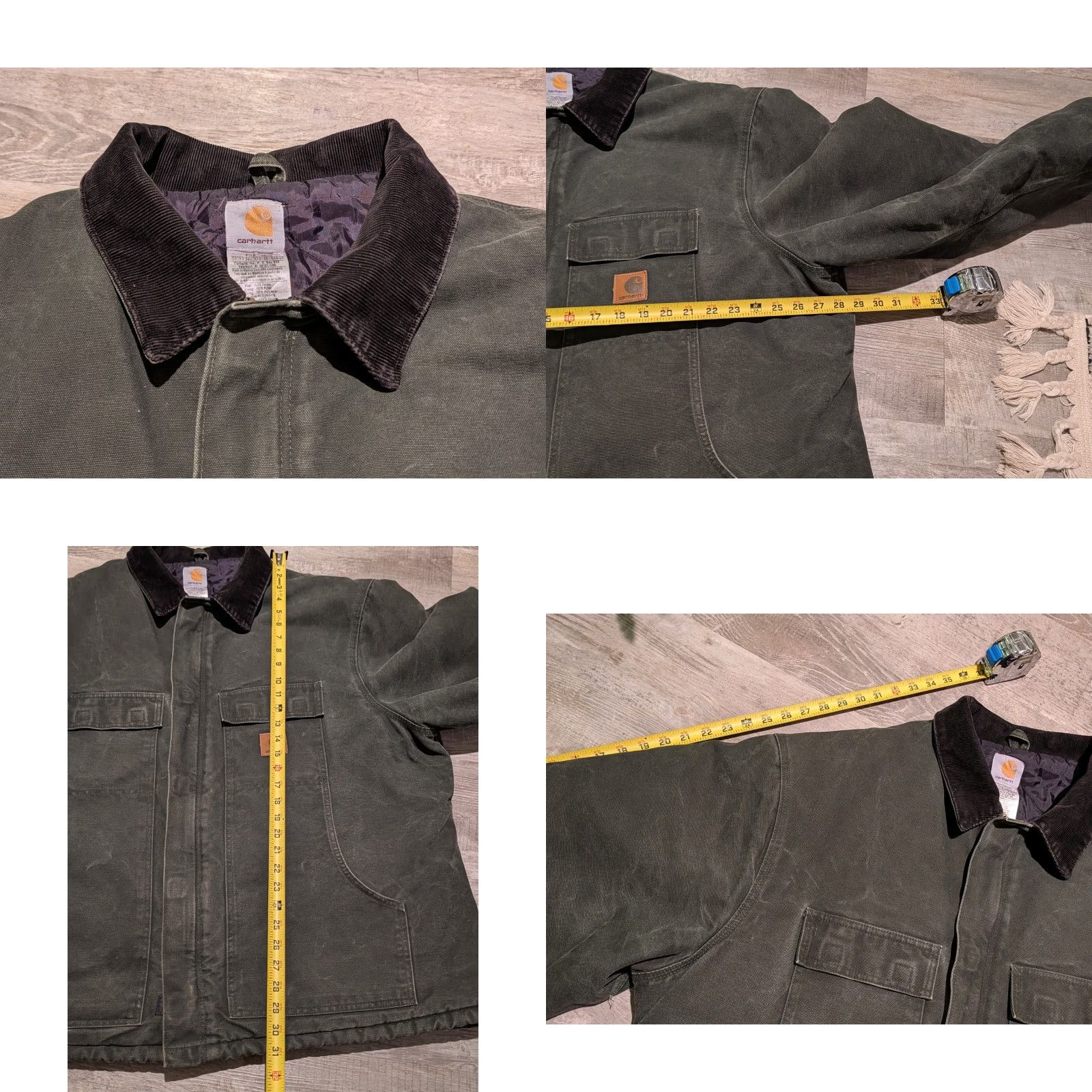 Carhartt Carhartt Jacket Men’s 2XL Moss Green Distressed Quilt Lined Coat C26 MOS Work Jacket 2XL Mens Green Moss US Made N/A Size US XXL / EU 58 / 5 - 8 Thumbnail