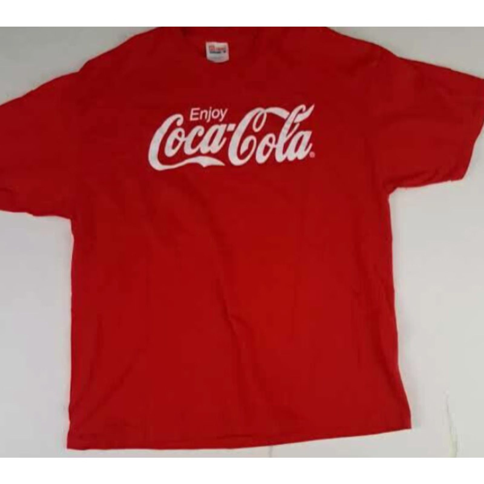 Hanes VINTAGE Coca-Cola Printed Red XL T-Shirt Hanes Comfort Shirt Unisex Adults 1990s Logo Graphic Print Crew Neck Short Sleeve Cotton Red Mens Womens Size US XL / EU 56 / 4 - 2 Thumbnail