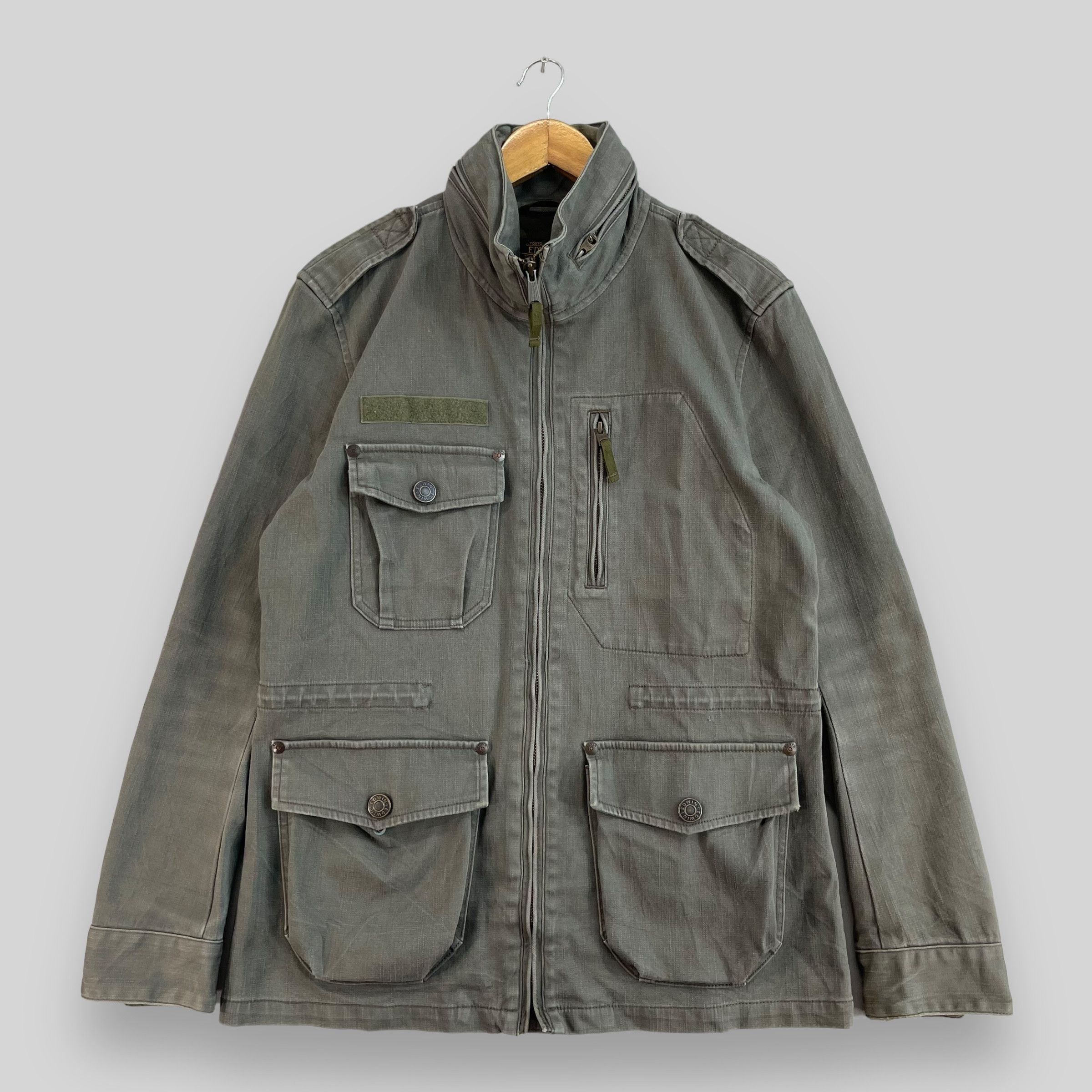 Edwin × Vintage Vintage EDWIN Military Utility Cargo Combat Jacket Size US M / EU 48-50 / 2 - 1 Thumbnail