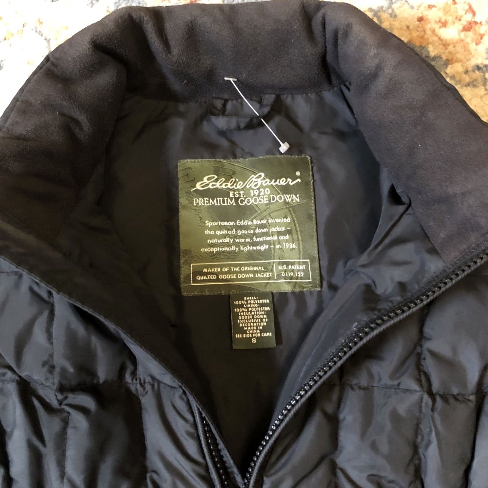 Eddie Bauer Eddie Bauer Men's Puffer Vest Quilted Full Zip Black Down S Vest Bodywarmer Outdoor Sportsmen Quilt Pattern Mid-Length Casual Size S / US 4 / IT 40 - 6 Thumbnail