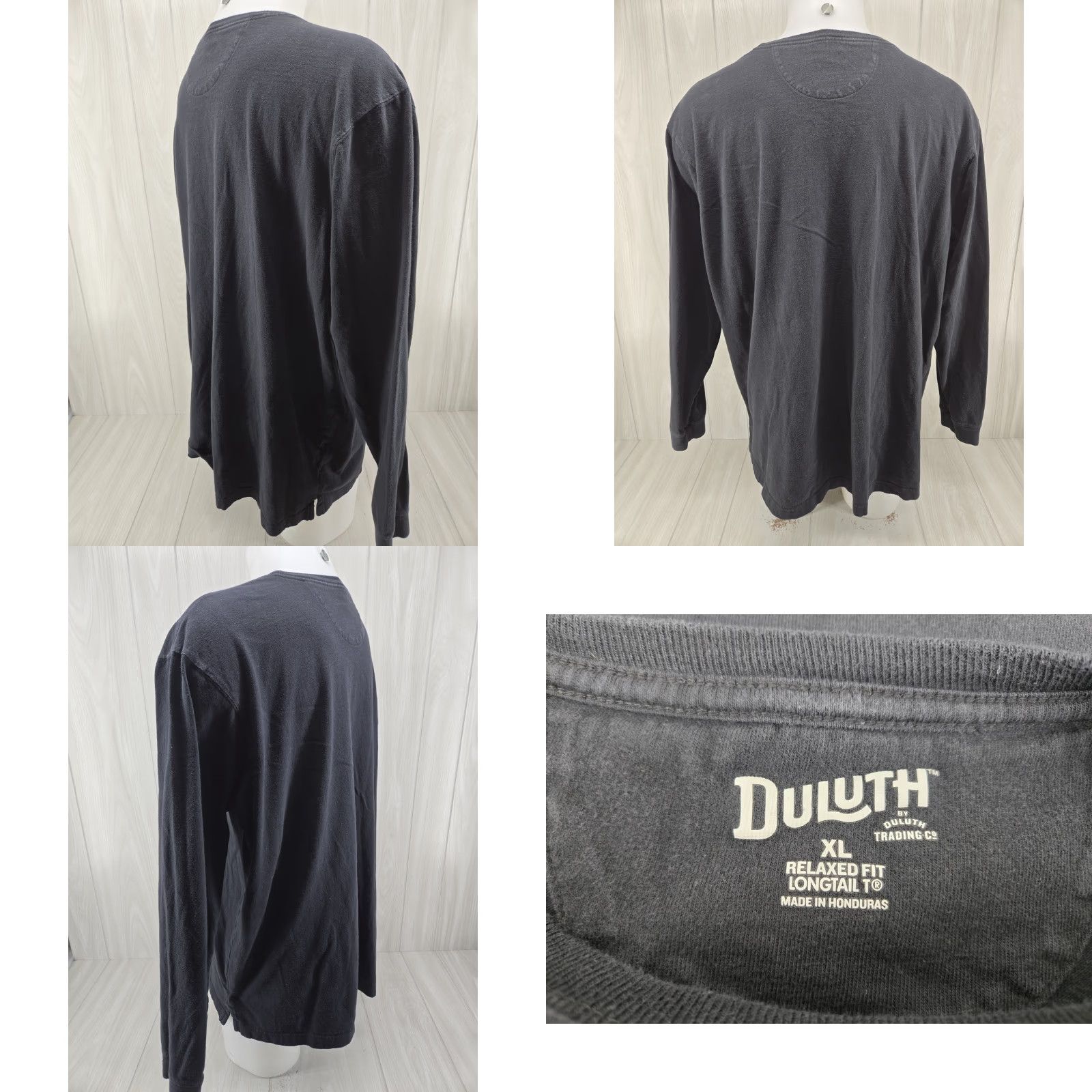 Logo 7 Duluth Trading Co. Longtail T Shirt Mens XL Black Graphic Print Camo Logo Crew Neck Long Sleeve Relaxed Fit Vintage: No Size US XL / EU 56 / 4 - 8 Thumbnail