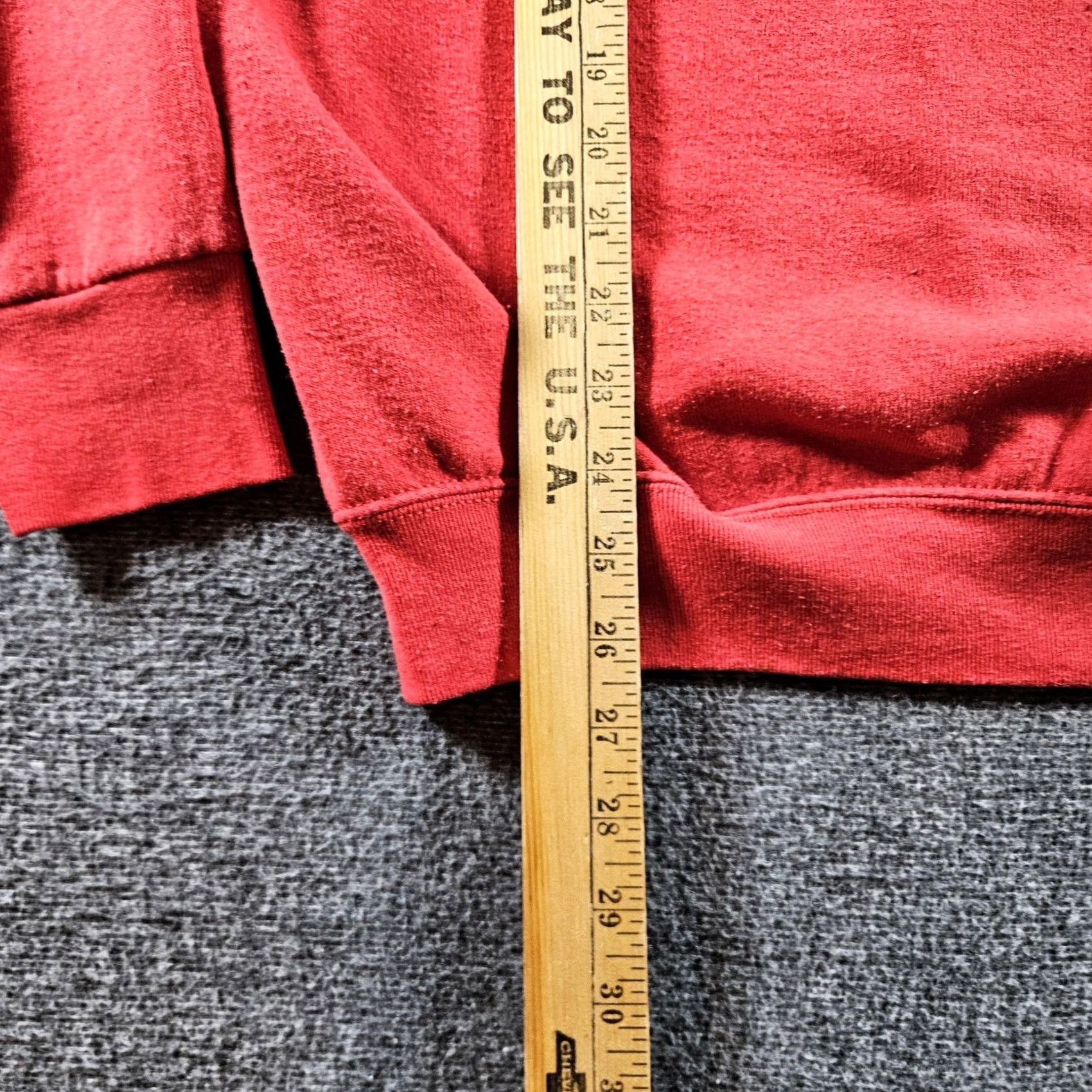 Fruit Of The Loom VINTAGE Fruit Of The Loom Sweatshirt Mens XL Red Archie Goodwin Book Quote 90s Size US XL / EU 56 / 4 - 6 Thumbnail