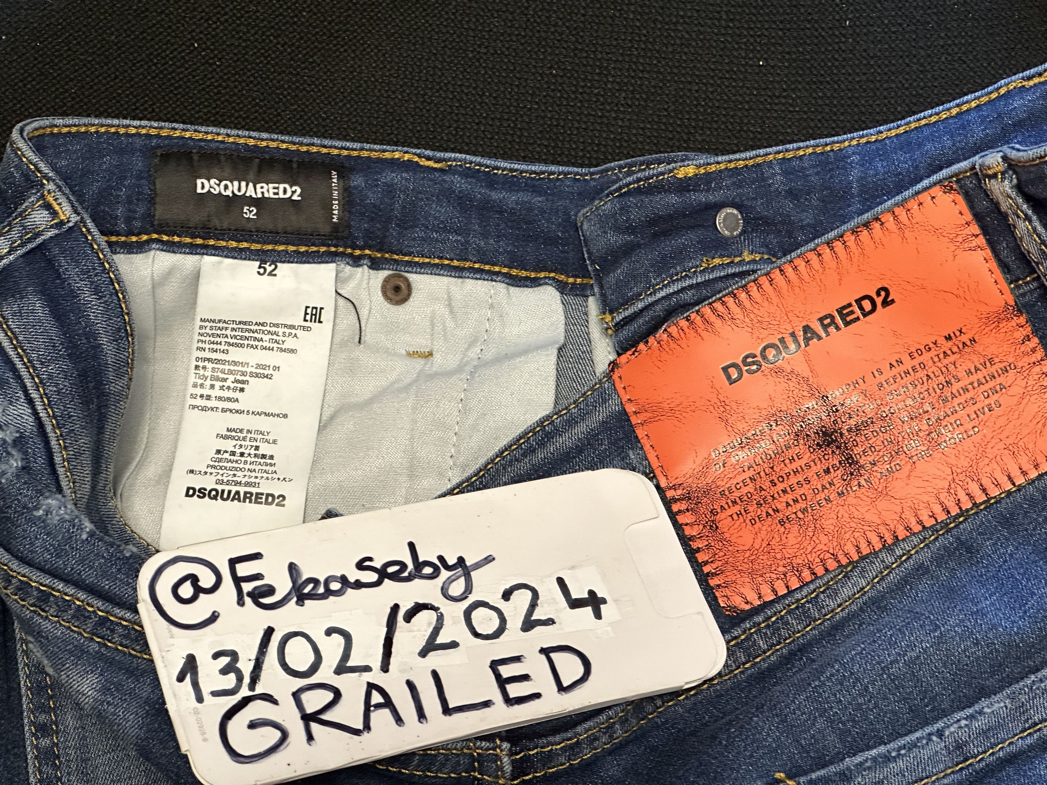 Dsquared2 Dsquared2 Tidy Biker Jean Orange Label Size US 36 / EU 52 - 3 Thumbnail