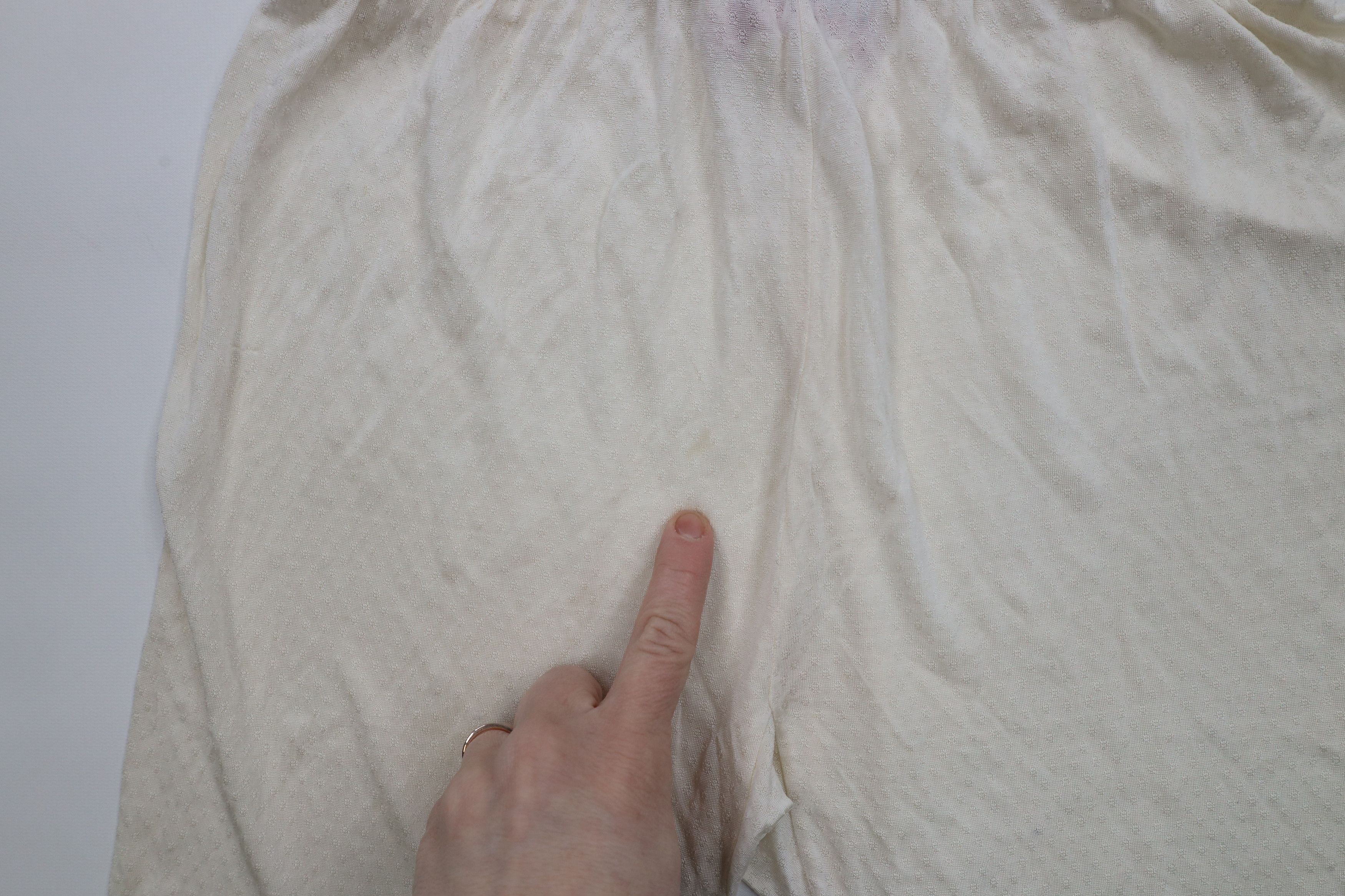Vintage Vintage 90s Terramar Thermasilk Silk Knit Pants Cream Size 24" / US 00 / IT 34 - 14 Thumbnail