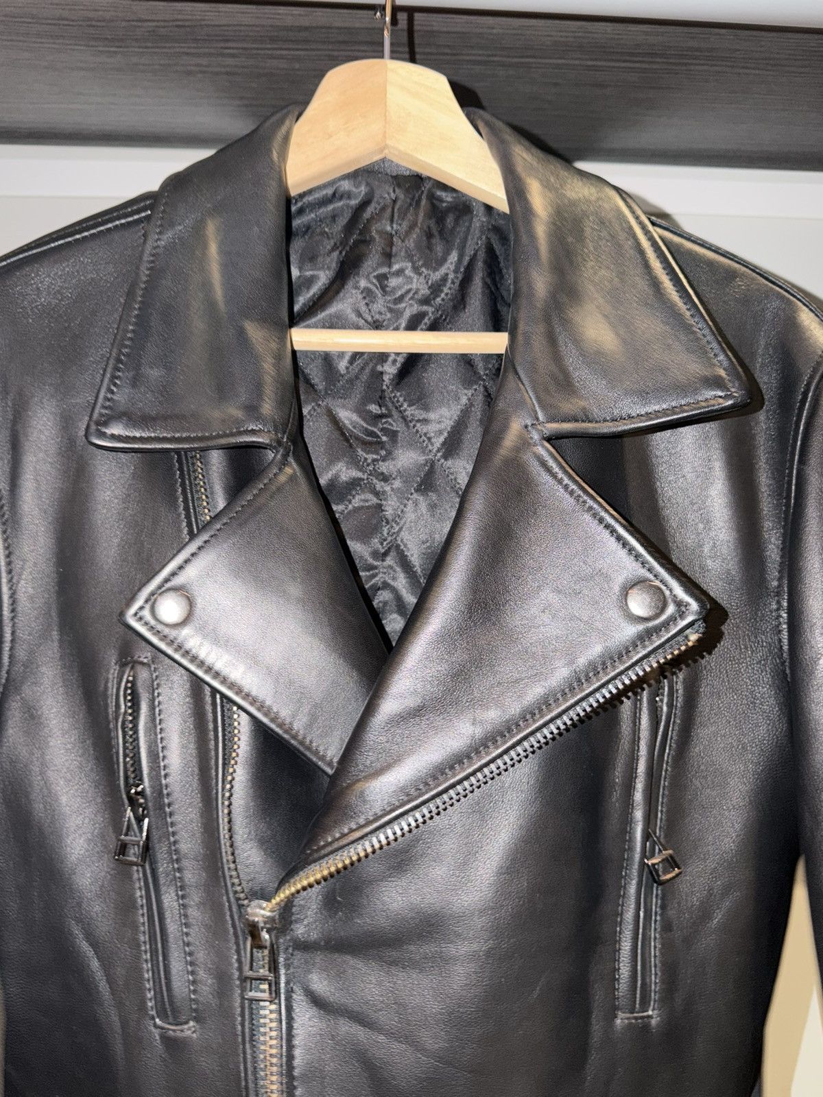 Other Black Lambskin Leather Rider Moto Jacket Size US M / EU 48-50 / 2 - 4 Thumbnail