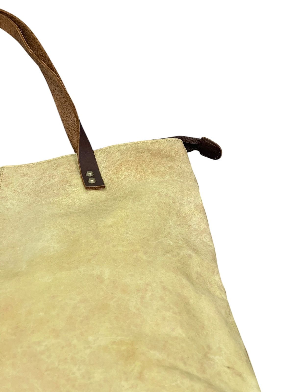 Genuine Leather Full Leather Patina Vtg Unknown Tote Shoulder Bag 2🟩0 Size ONE SIZE - 10 Thumbnail