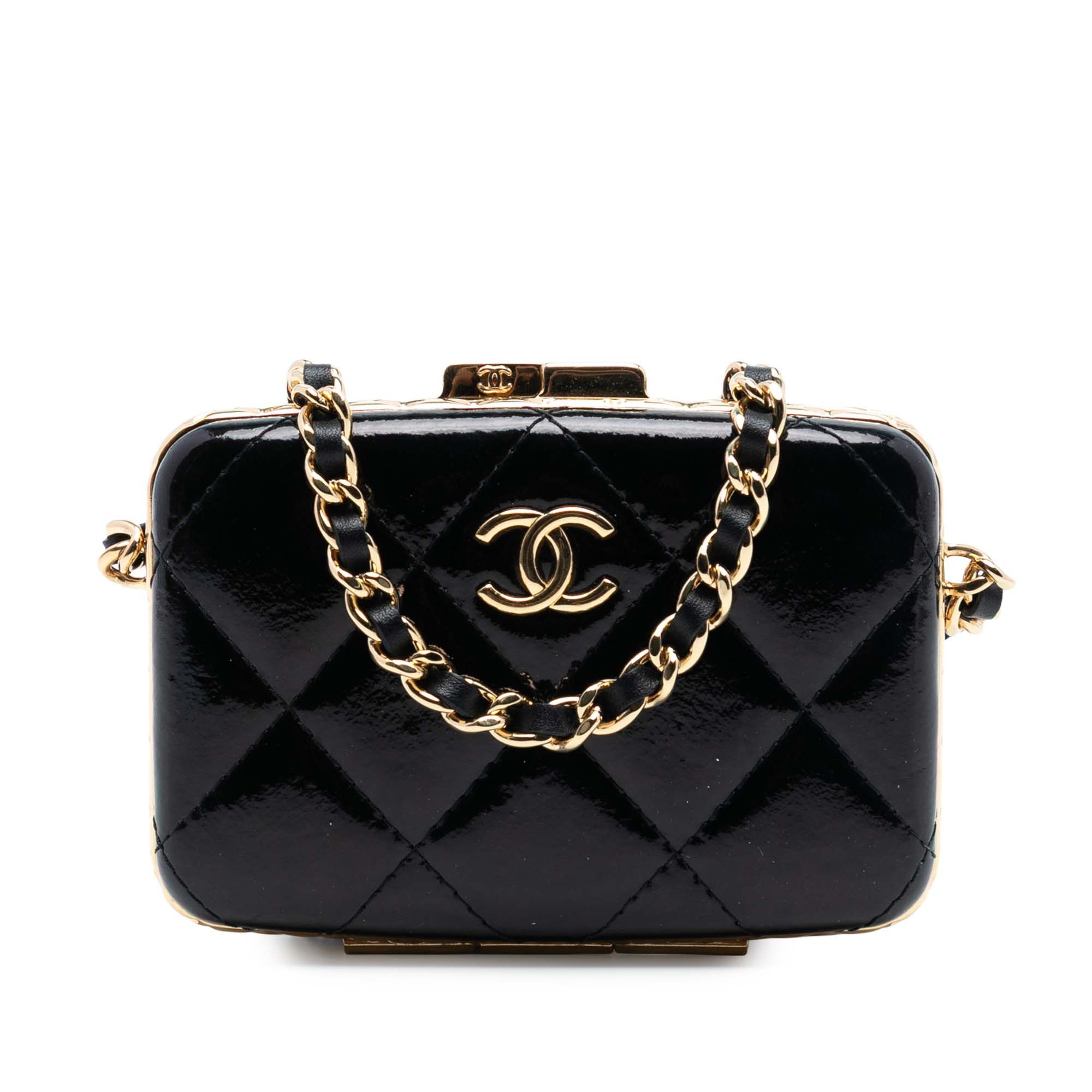 Chanel Chanel Small Glazed Goatskin Box With Chain Size ONE SIZE - 1 Thumbnail