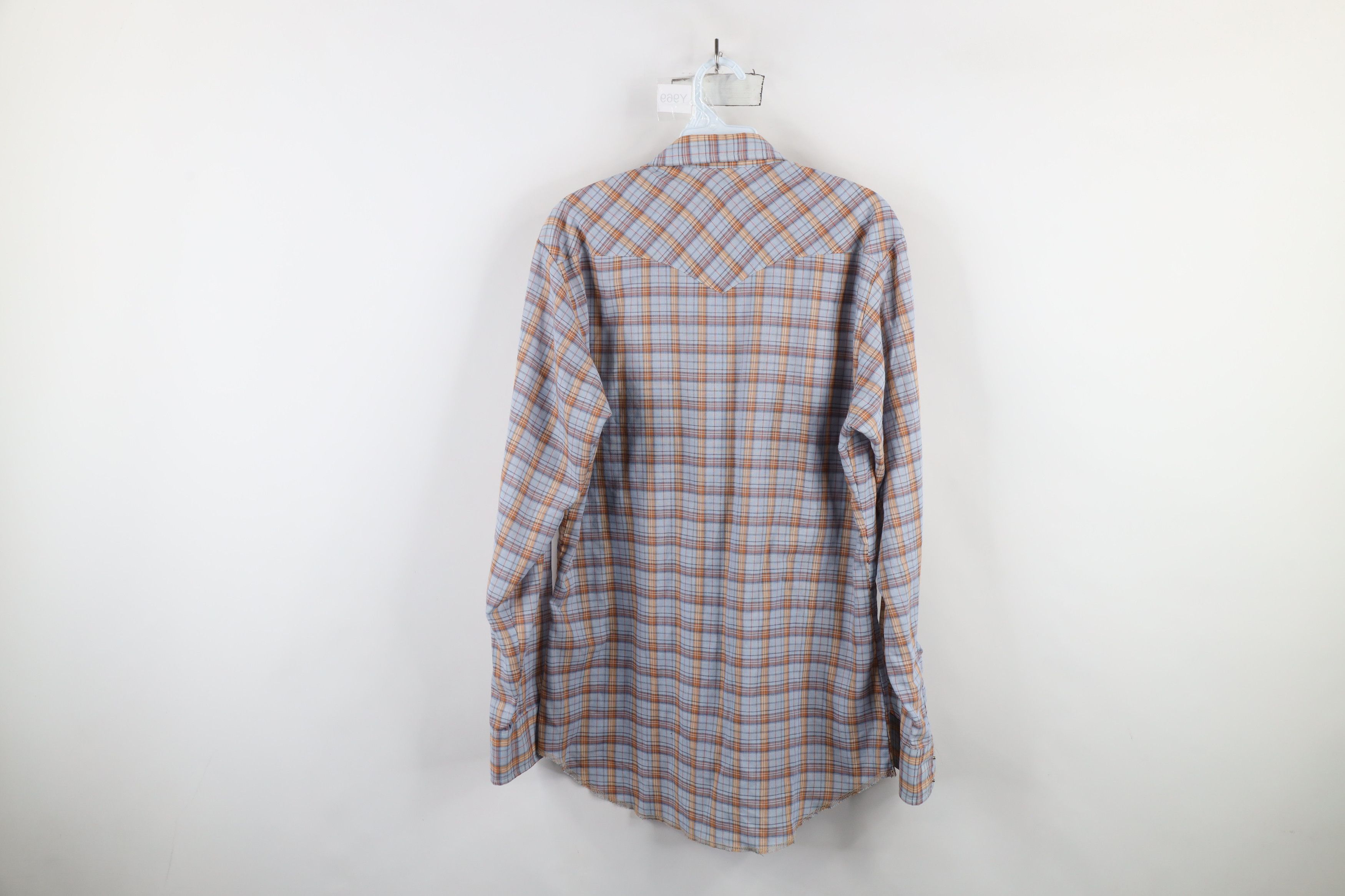 Vintage × Wrangler Vintage 70s Wrangler Rodeo Snap Button Shirt Plaid USA Size US M / EU 48-50 / 2 - 9 Thumbnail