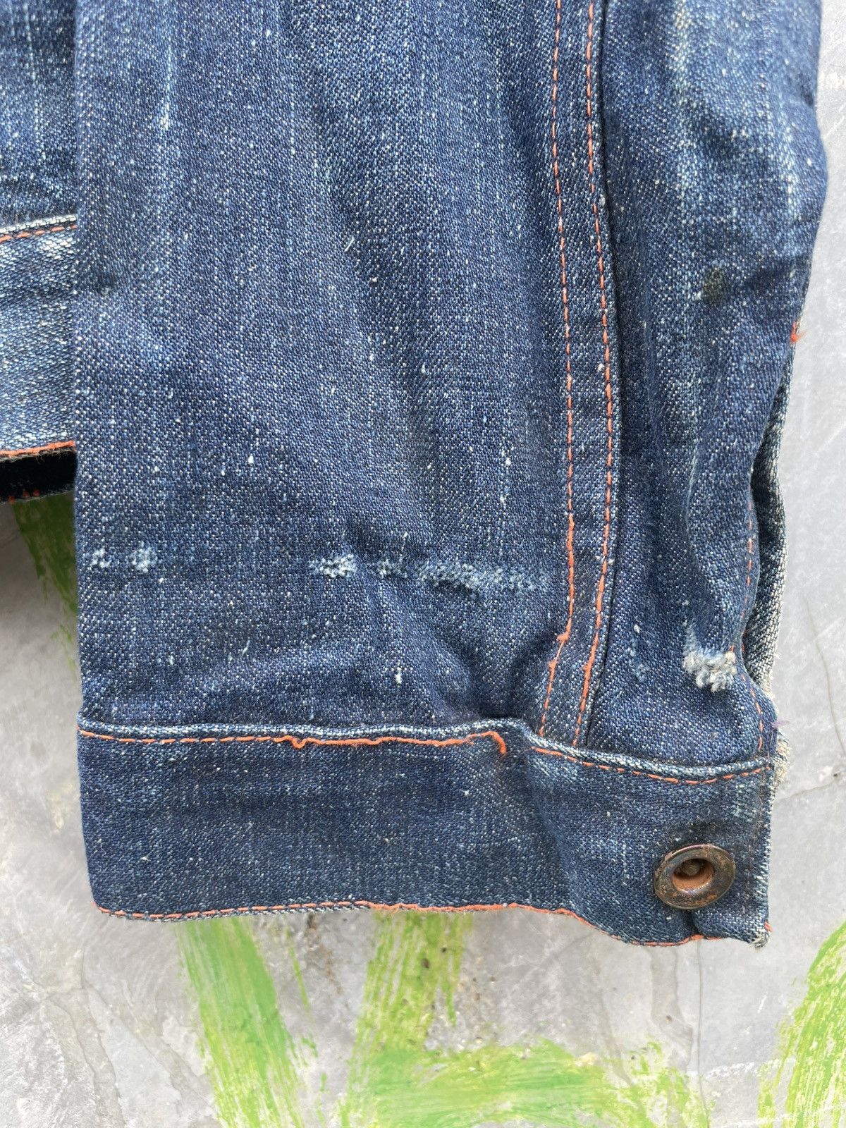 Vintage True 1940!Donut Button Selvedge Union Made WWII Denim Jacket Size US XS / EU 42 / 0 - 6 Thumbnail