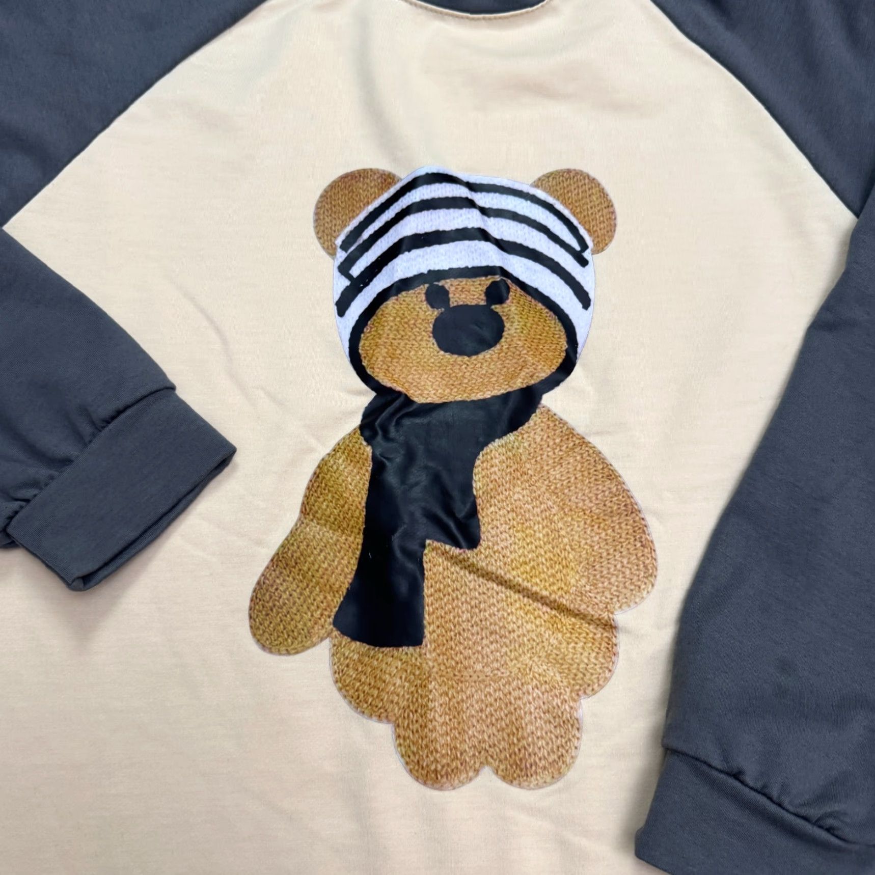 Vintage VINTAGE Mon Boutique Graphic Teddy Bear Sweatshirt Dress Womens XL/2XL Fall Spring Winter Beige Fleece Lounge Casual Girls Size XL / US 12-14 / IT 48-50 - 4 Thumbnail