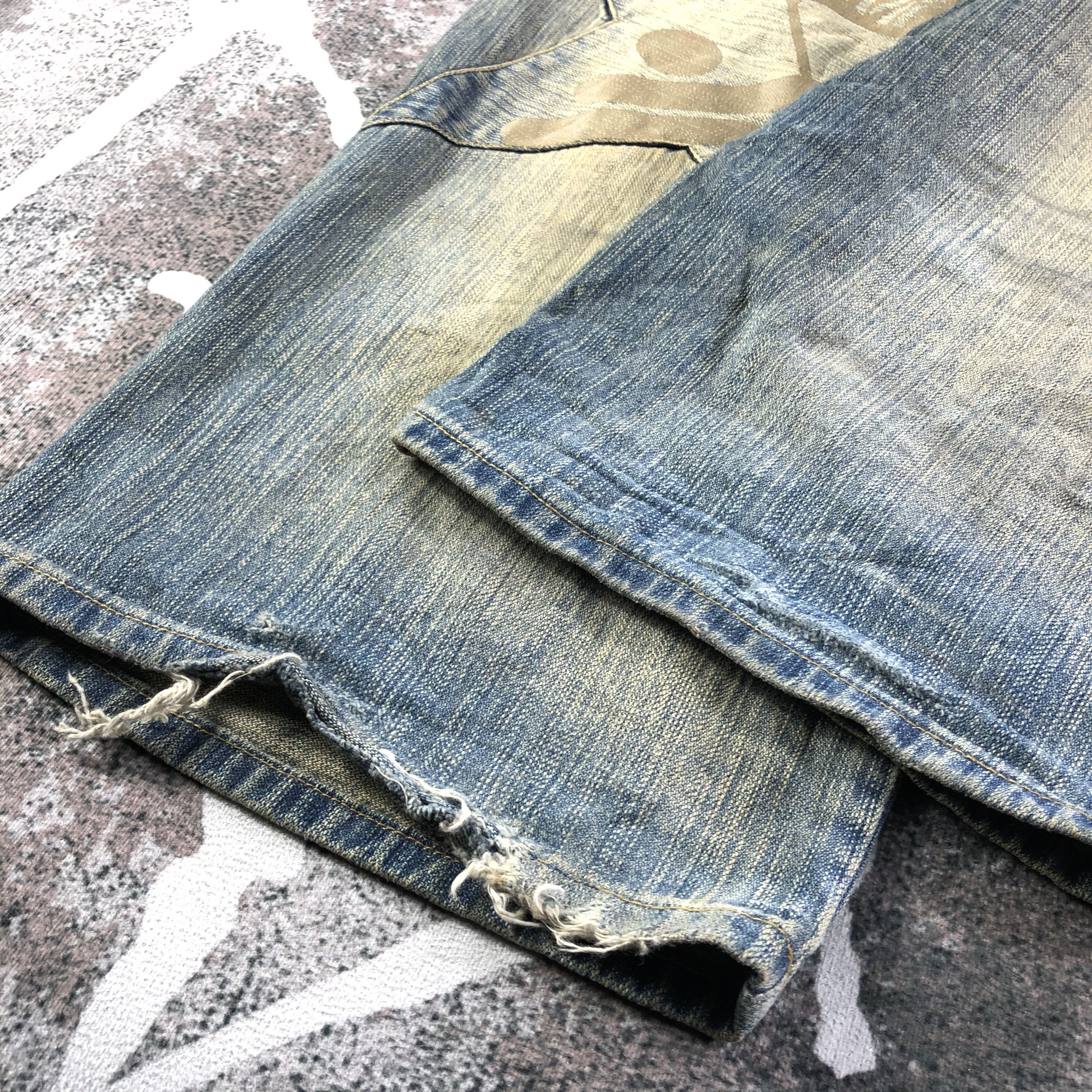 Japanese Brand Vintage Welcome To The Hood Baggy Jeans Printed Denim Size US 38 / EU 54 - 6 Thumbnail