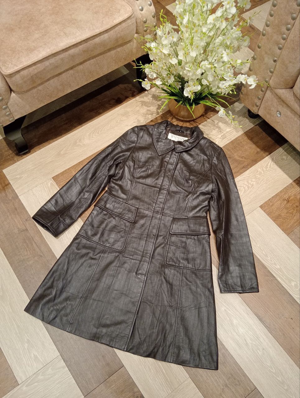 Balmain VINTAGE BALMAIN LONG LEATHER JACKET - SIZE 11 Size S / US 4 / IT 40 - 2 Thumbnail