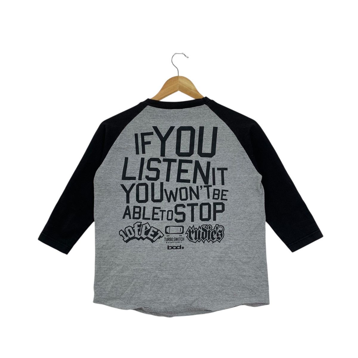Vintage 10FEET ROCK SKATEBOARD Rudies Japan Raglan Tee Shirt Top Size US S / EU 44-46 / 1 - 5 Thumbnail