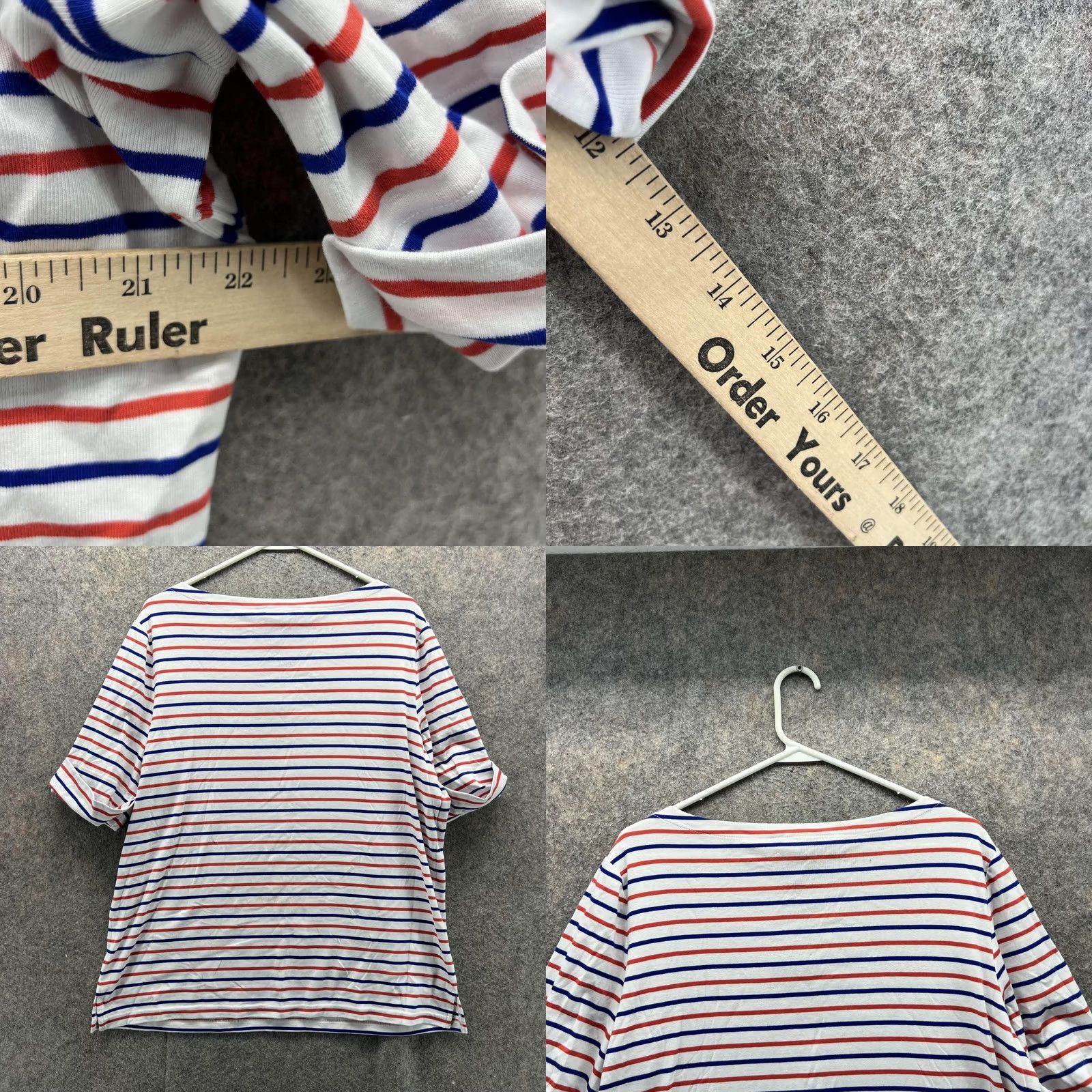 Ralph Lauren Lauren Ralph Lauren Shirt Women 2X White Striped Round Neck Casual Shirt Womens 2X White Striped Casual Vintage No Size XXL / US 16-18 / IT 52-54 - 8 Thumbnail