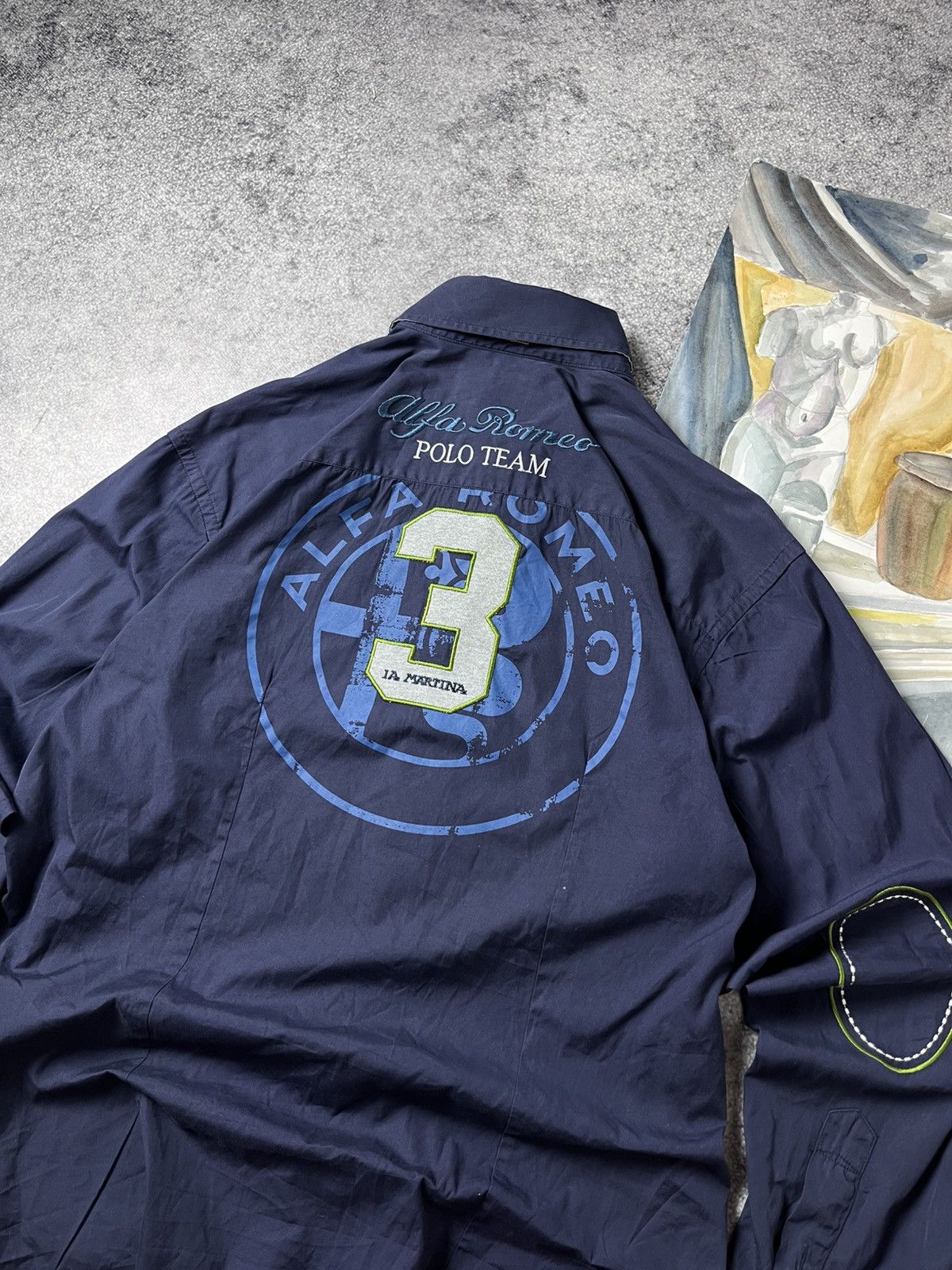 La Martina 🔥00'S RALPH LAUREN VIBE LA MARTINA POLO T SHIRT ALPHA ROMEO Size US L / EU 52-54 / 3 - 4 Thumbnail