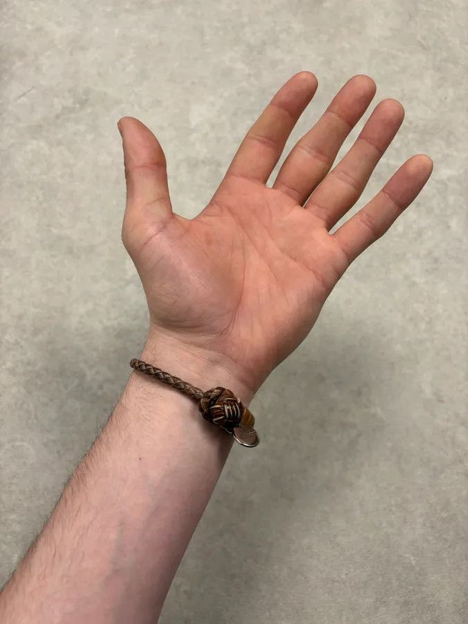 Bottega Veneta Bottega Veneta Brown Leather Braided Bracelet Size ONE SIZE - 3 Thumbnail