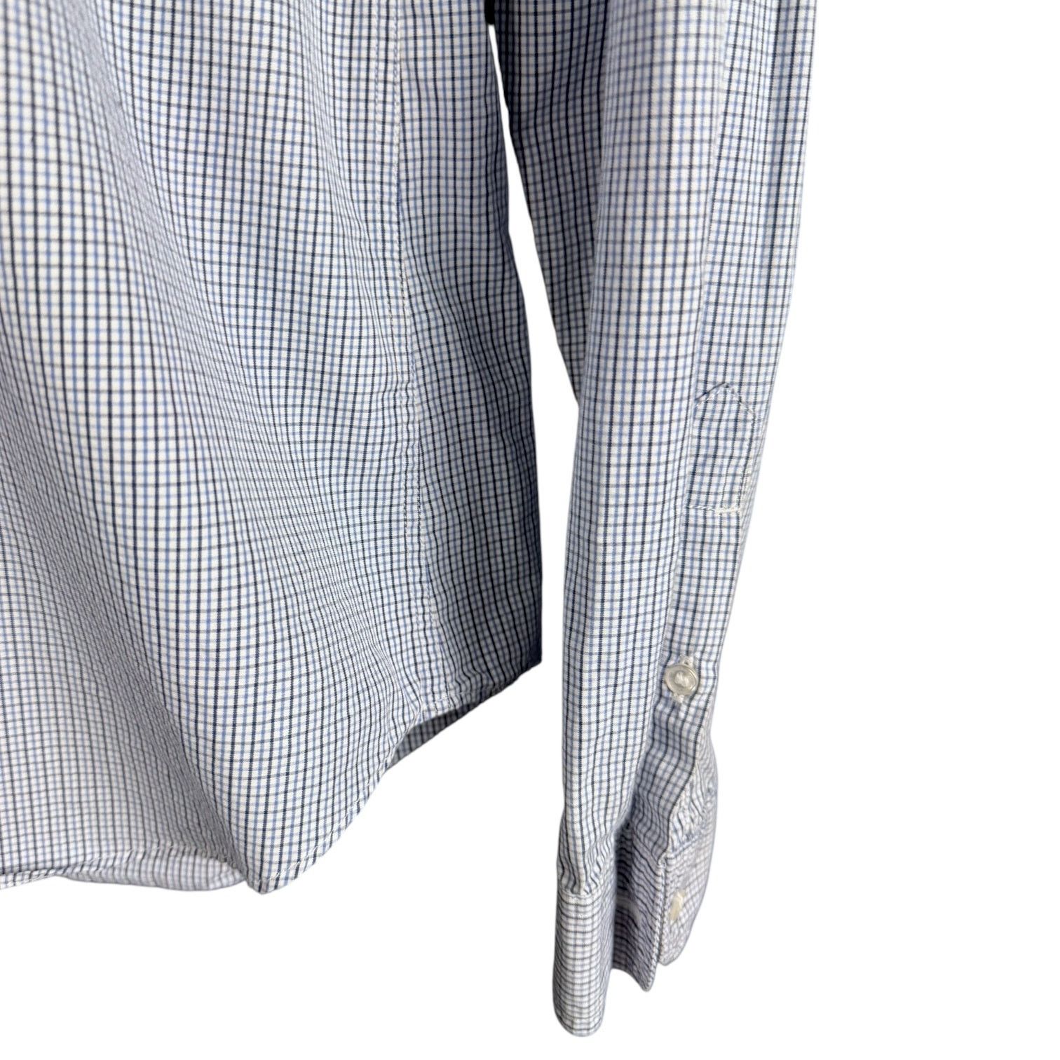 Burberry Burberry Brit Blue/White Check Logo Button Down Shirt M Size US M / EU 48-50 / 2 - 7 Thumbnail