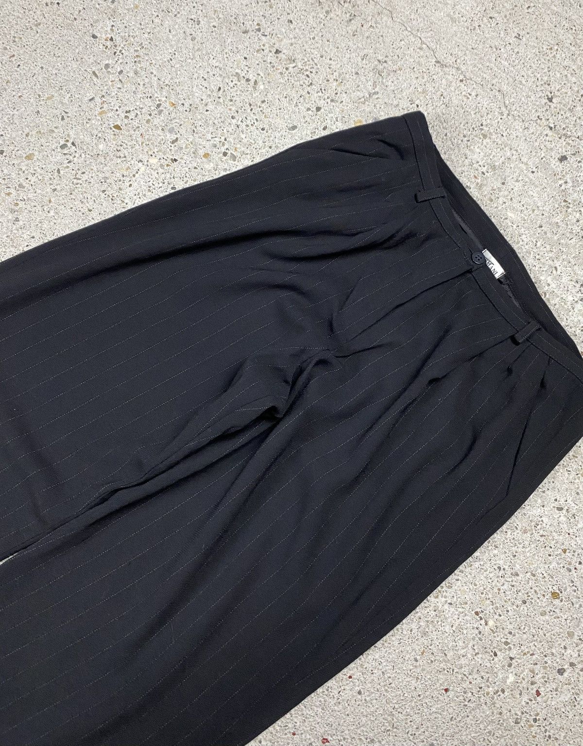 Armani Collezioni Armani collezioni vintage striped suit black wool old money Size 30" / US 8 / IT 44 - 15 Thumbnail