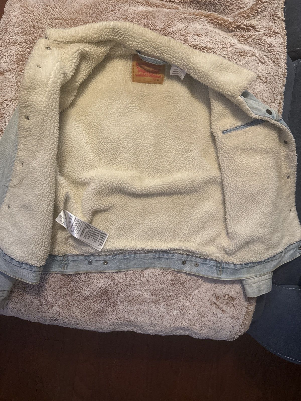Levi's Light blue denim Levi sherpa Size US S / EU 44-46 / 1 - 4 Thumbnail