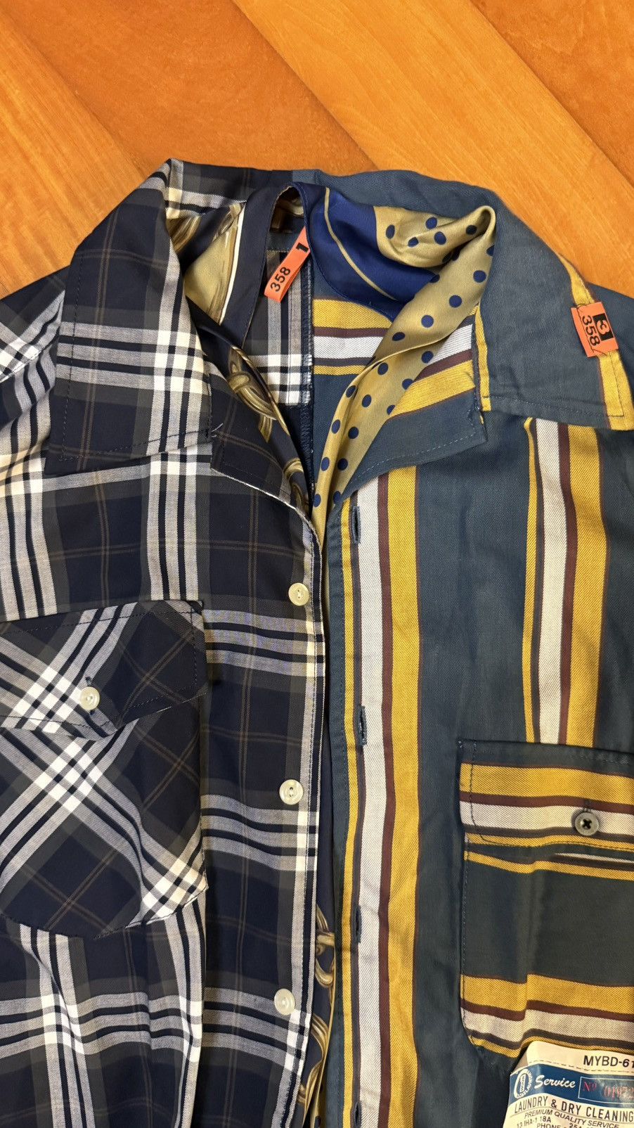 Maison MIHARA YASUHIRO MIHARA YASUHIRO MIX PATTERN LS SHIRT Size US M / EU 48-50 / 2 - 7 Thumbnail