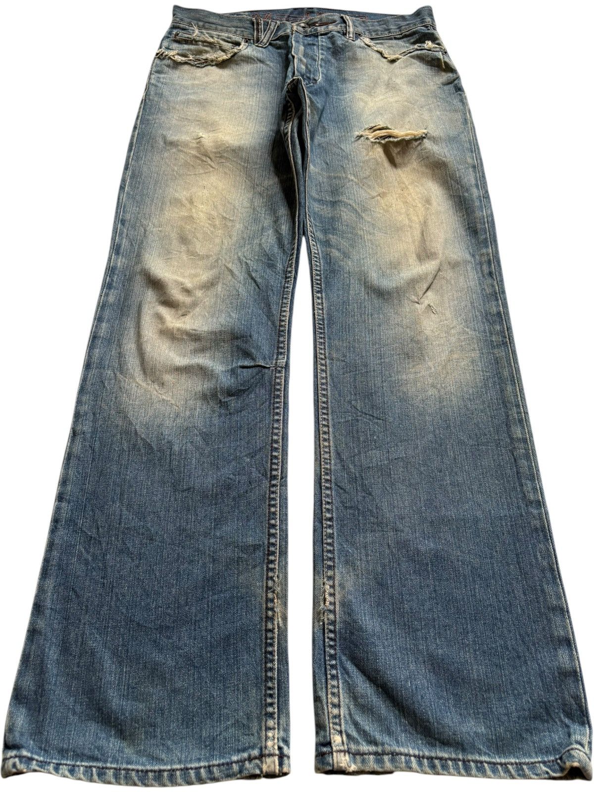 Volcom Vintage Volcom Mud Wash Distressed Ripped Loose Baggy Jeans Size US 32 / EU 48 - 1 Thumbnail