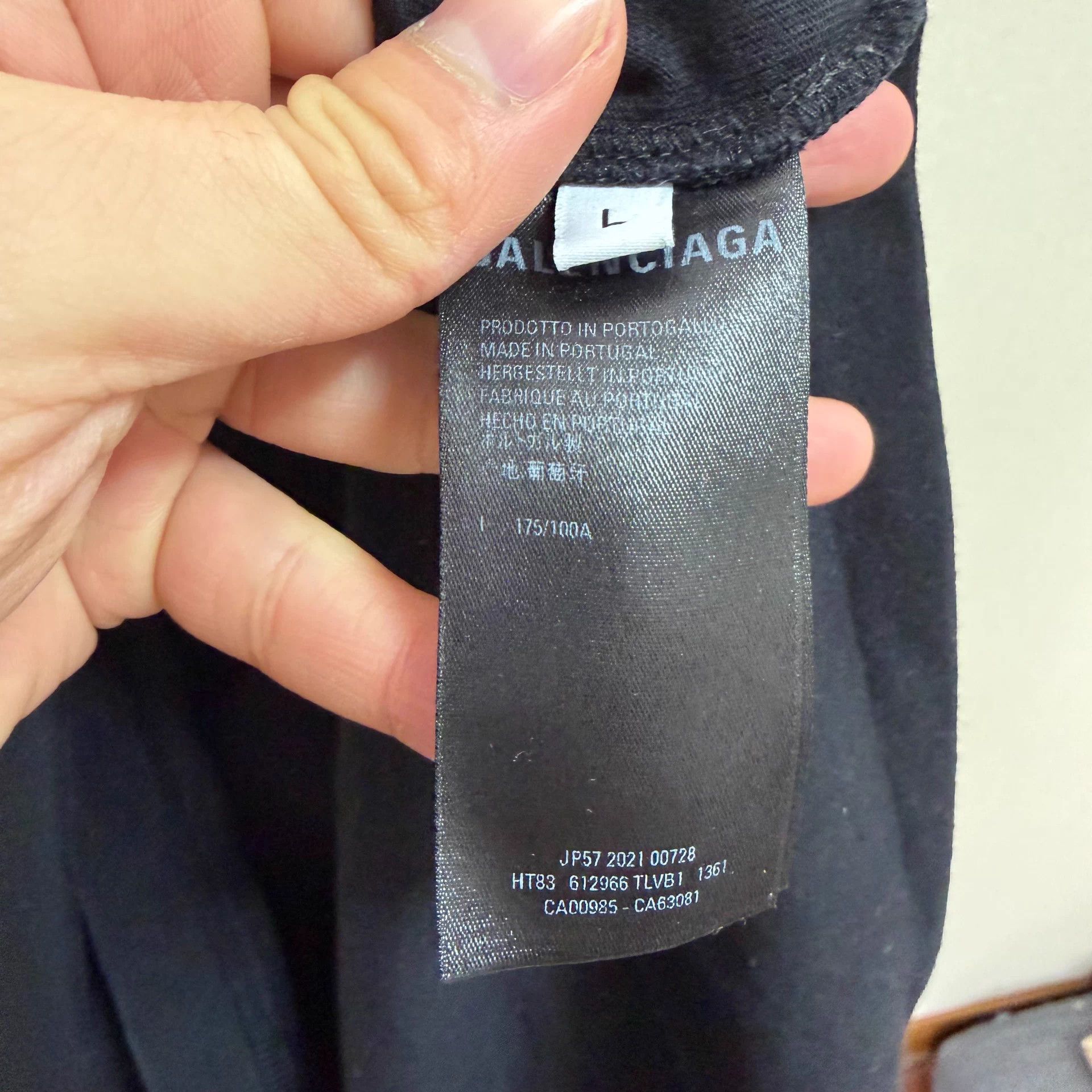Balenciaga Balenciaga FW21 Logo Crew Short-Sleeve T-Shirt Black Unisex Size US L / EU 52-54 / 3 - 8 Thumbnail