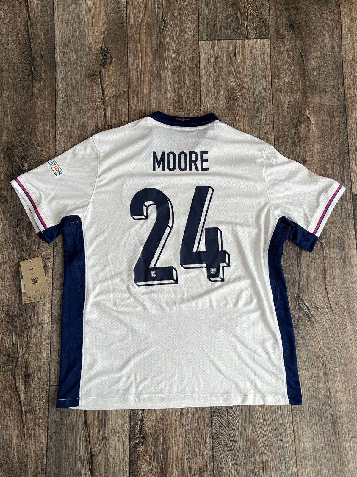 Nike Nike England Home Euro 2024 Fan Version #24 Moore Jersey Size US XL / EU 56 / 4 - 15 Thumbnail