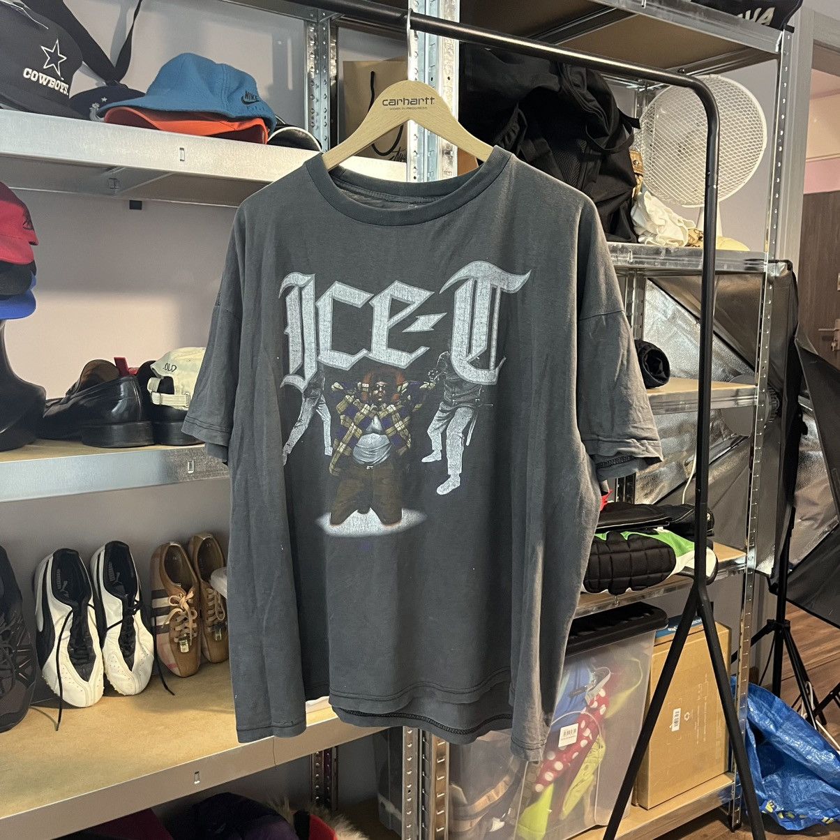 Rap Tees VINTAGE 90s ICE T TRASHED RAP TEE TSHIRT FADED ICE CUBE RARE Size US XL / EU 56 / 4 - 1 Thumbnail