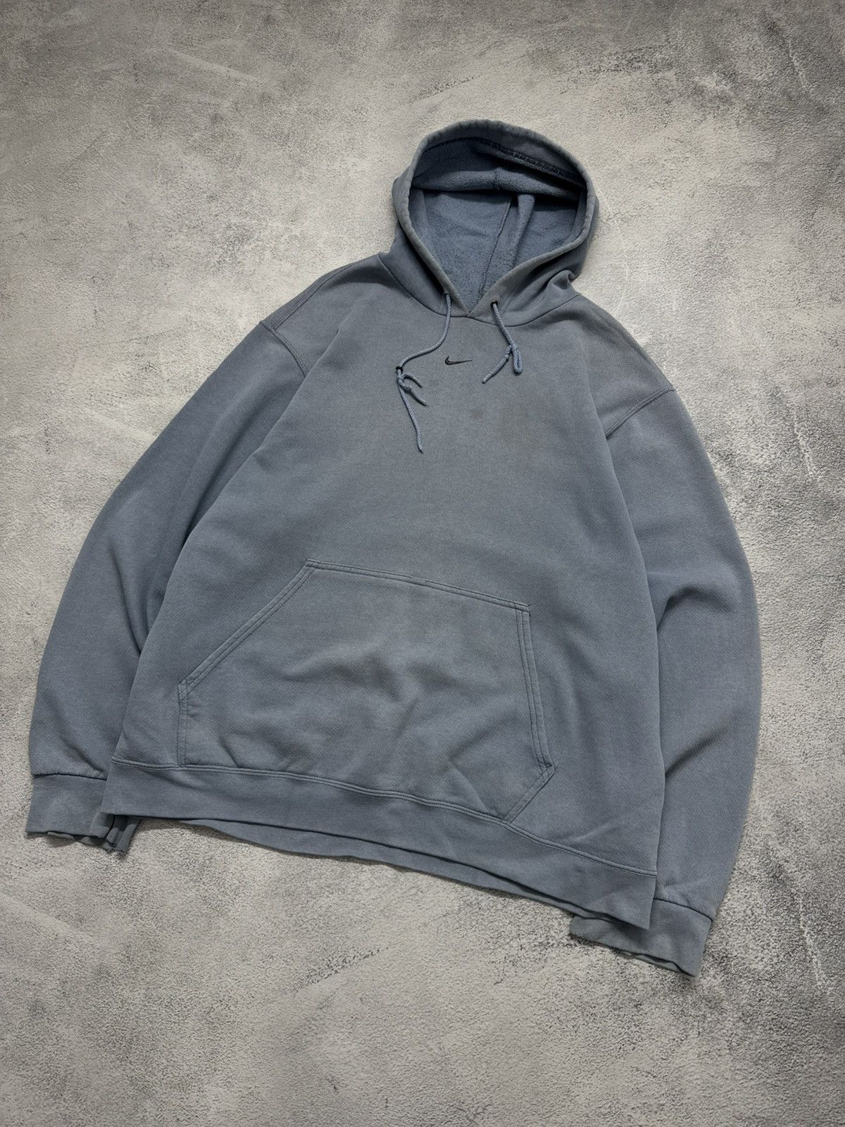 Nike Y2K Faded Nike Drill Center Swoosh Hoodie Travis Style 90’s Size US L / EU 52-54 / 3 - 3 Thumbnail