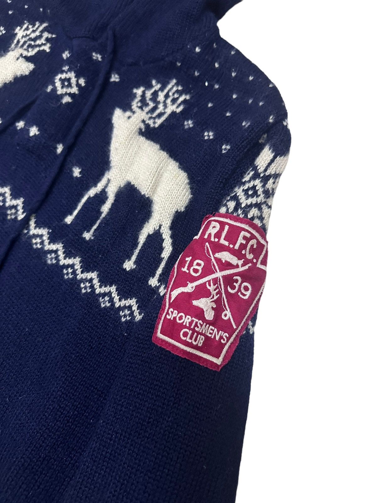 Polo Ralph Lauren × RRL Ralph Lauren × Vintage RARE ‼️ Ralph Lauren Sportmen's Club Knitwear Hoodie Size US M / EU 48-50 / 2 - 4 Thumbnail