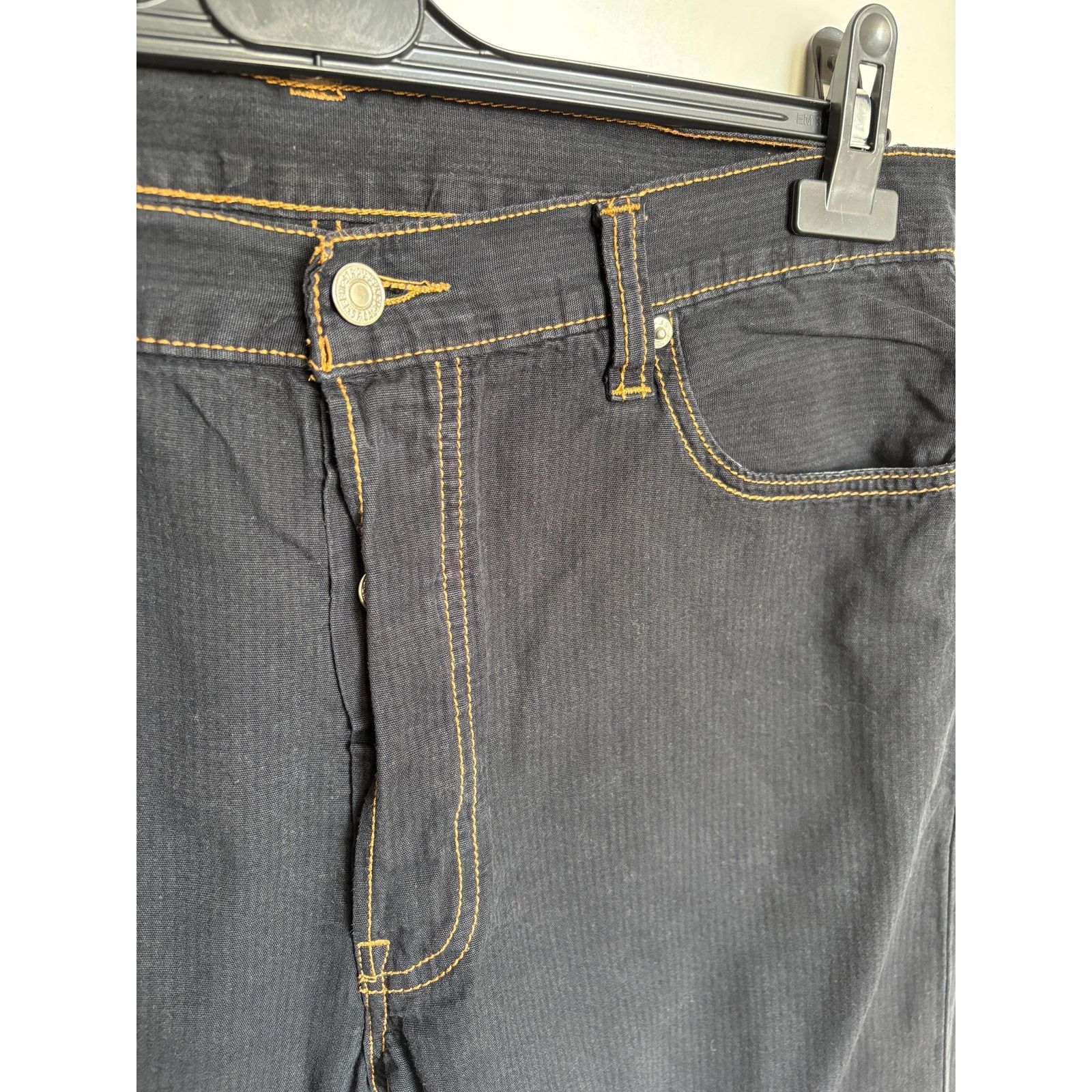 Levi's × Levi's Vintage Clothing × Vintage Levi’s 501 W36 L30 Black Pinstripe Button Fly Denim Jeans Size US 36 / EU 52 - 4 Thumbnail