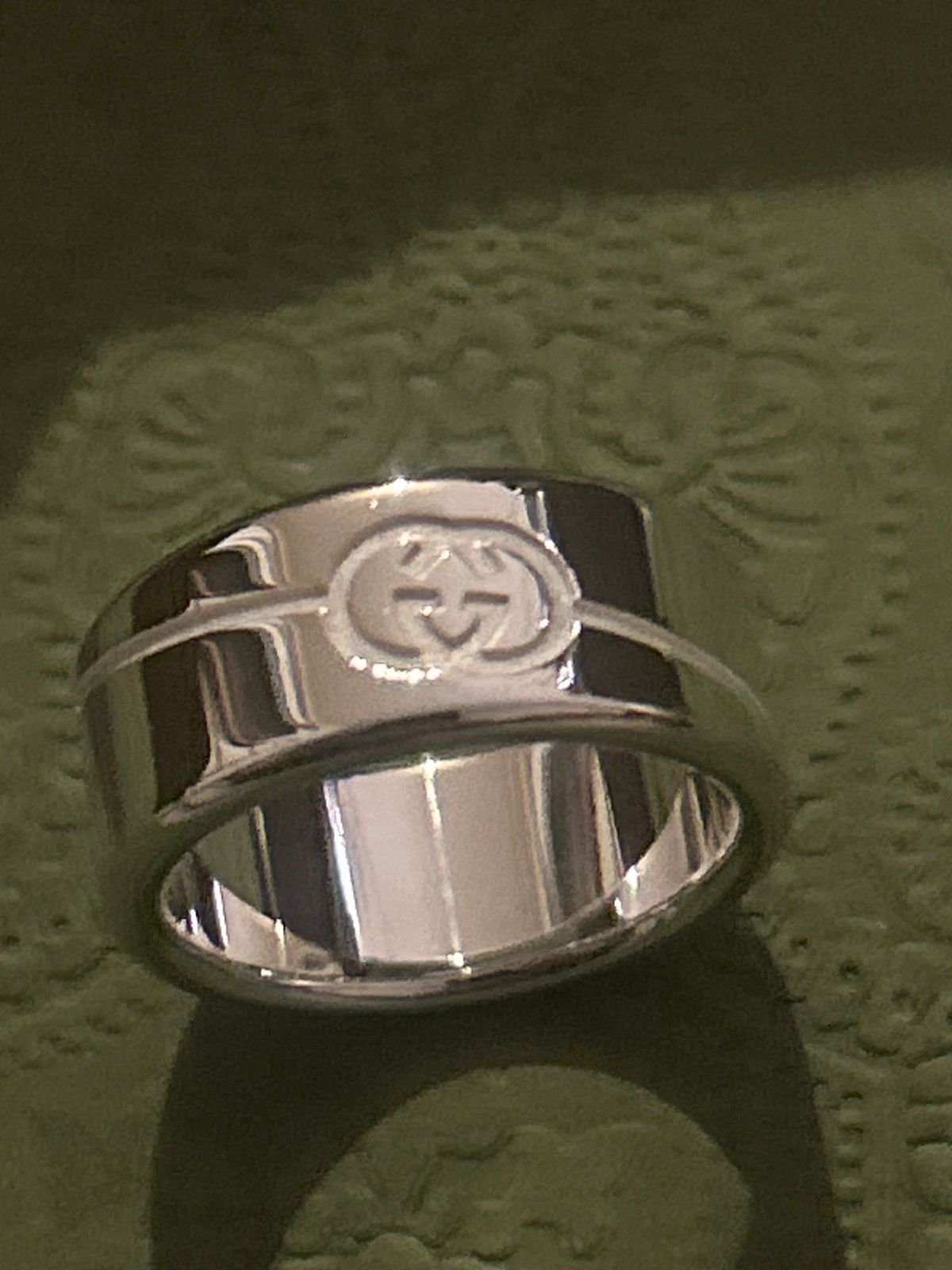 Gucci Gucci Interlocking G Silver 925 Gucci Tag Ring 774053 Size ONE SIZE - 8 Thumbnail
