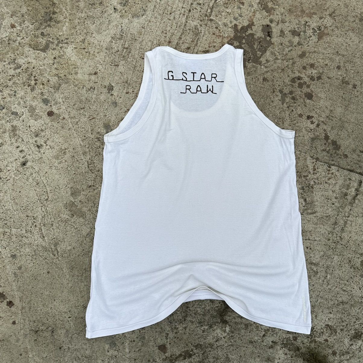 If Six Was Nine Vintage G-Star Raw Tank Top Centre Logo Sleeves Grunge 00s Size US XXL / EU 58 / 5 - 2 Thumbnail