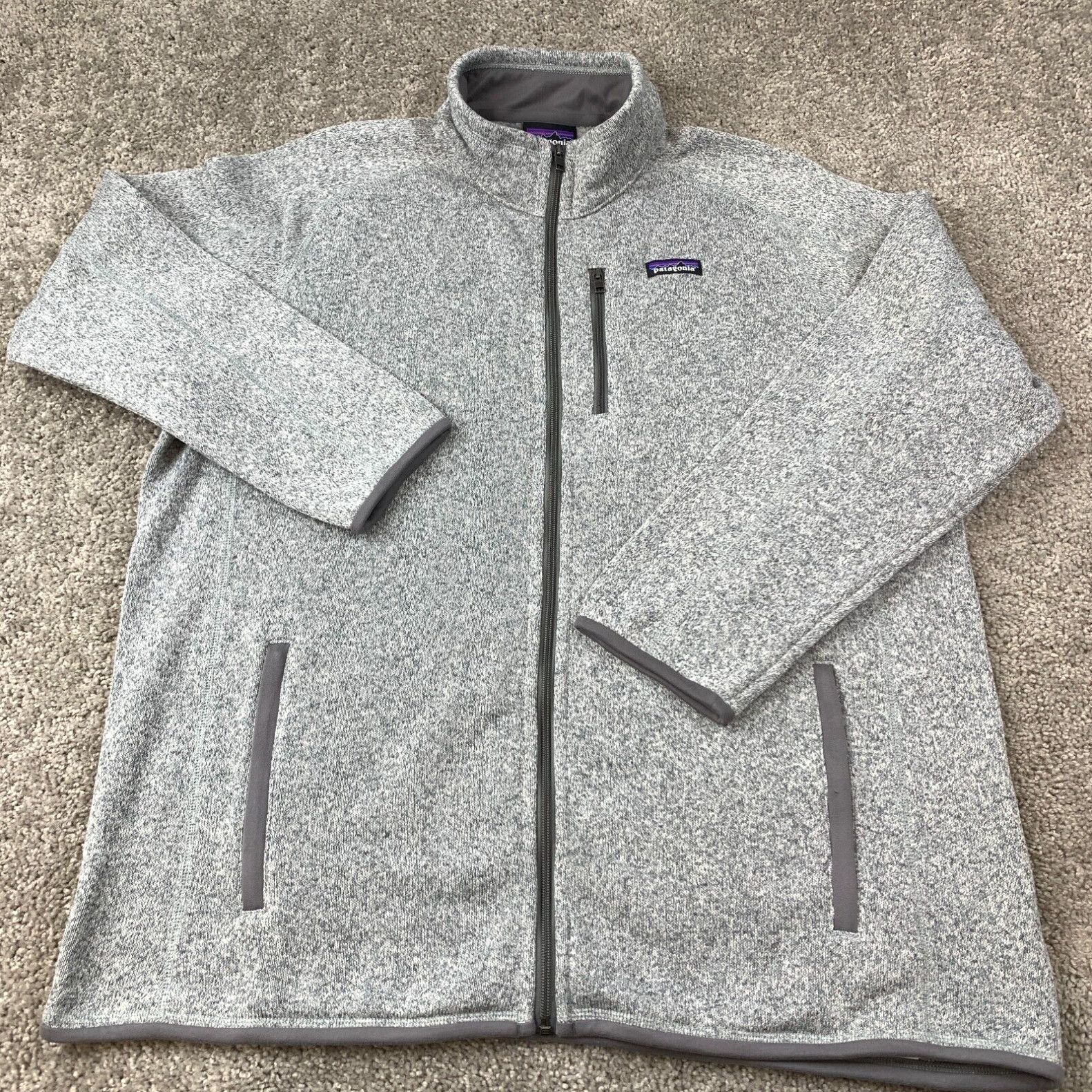 image of Patagonia Men's Better Sweater Fleece Jacket Men's Size Xxl Gray Long Sleeve in White